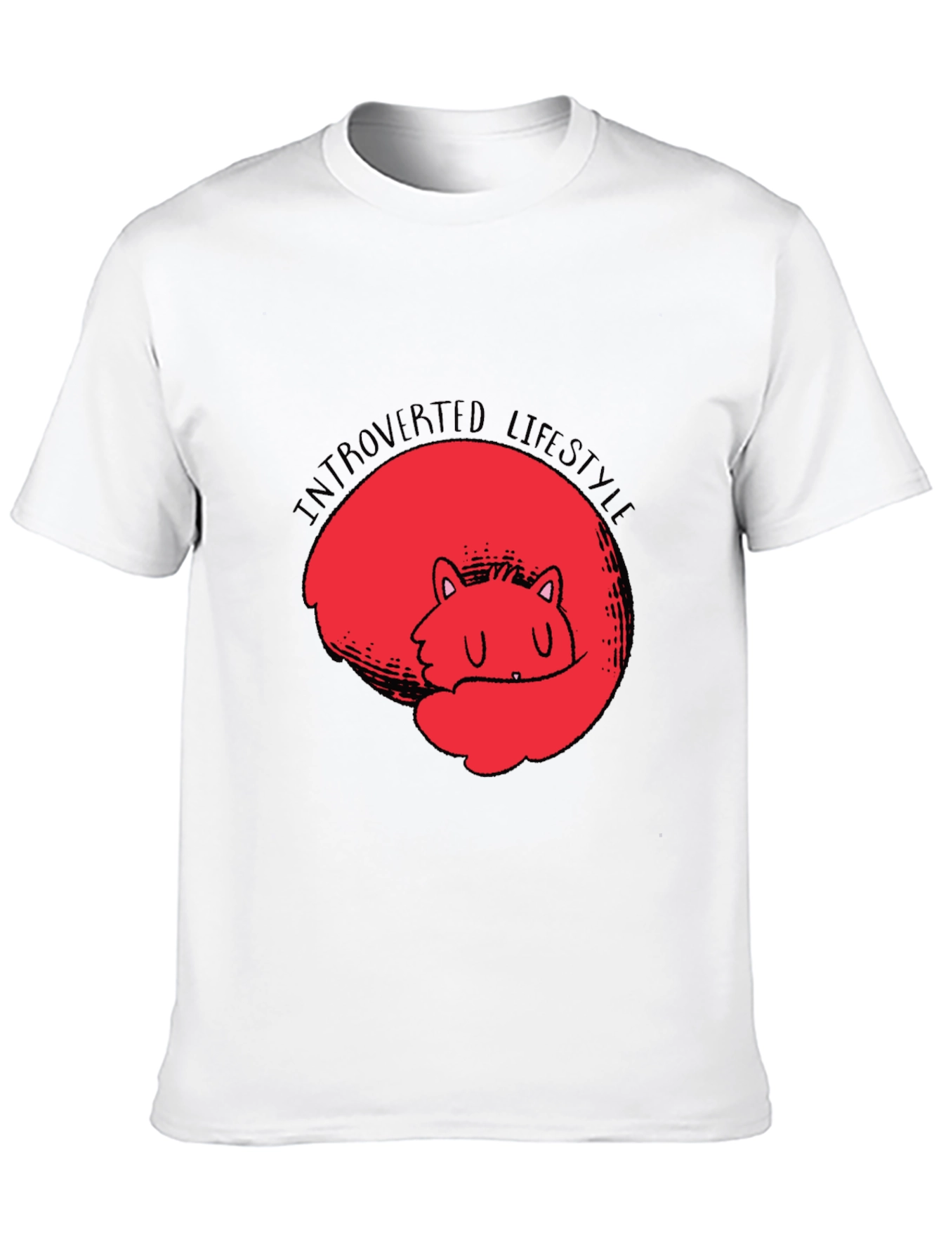 Introverted Lifestyle Black Graphic Tee