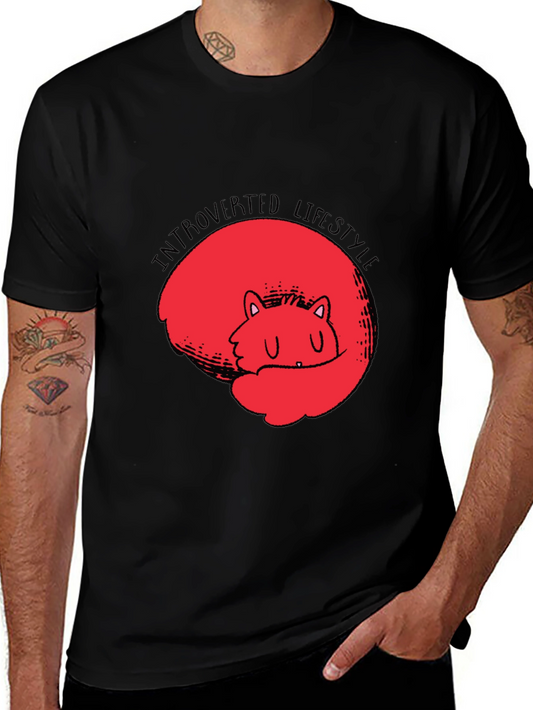 Introverted Lifestyle Black Graphic Tee