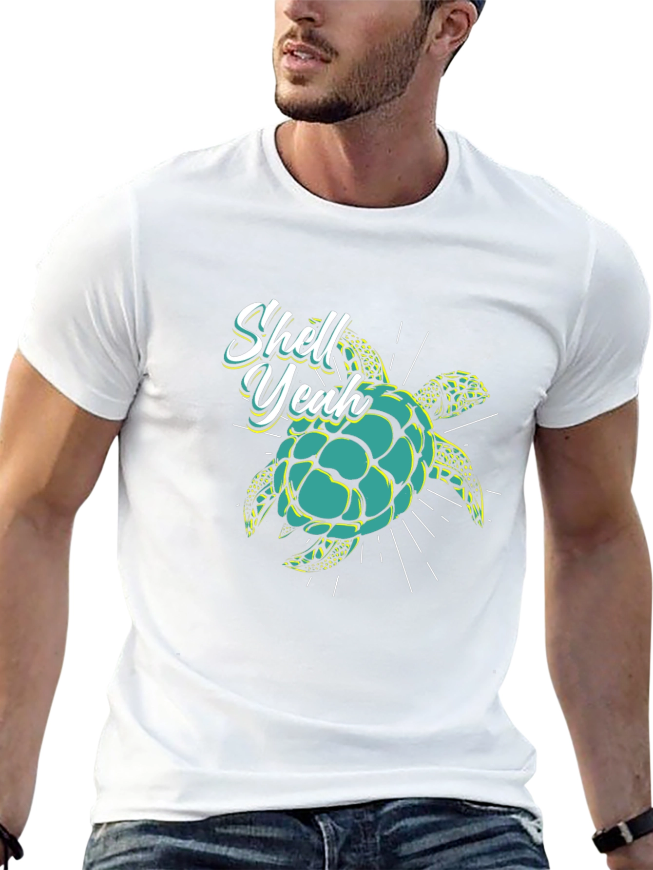 Shell Yeah Turtle Graphic T-Shirt - Black
