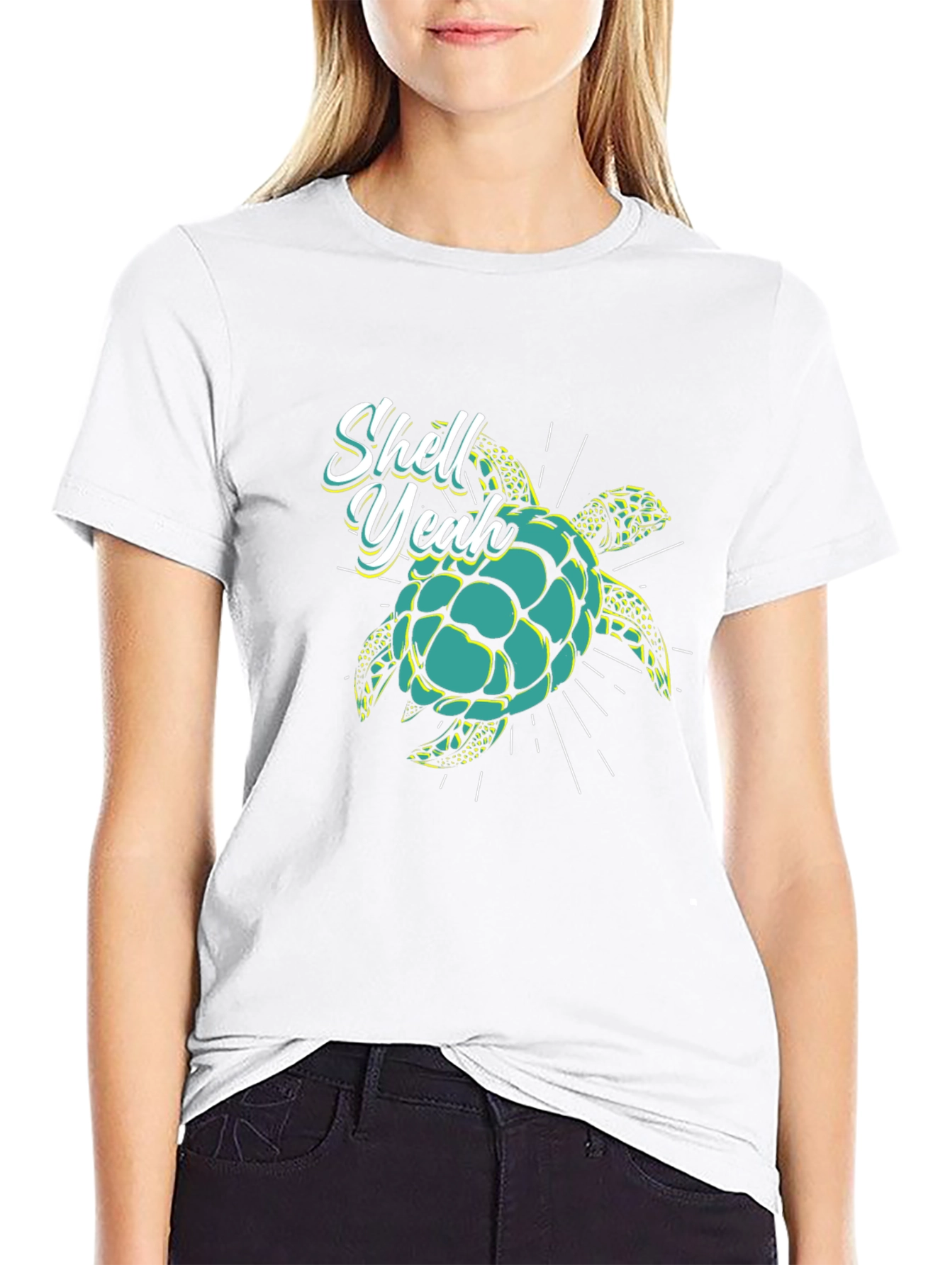 Shell Yeah Turtle Graphic T-Shirt - Black