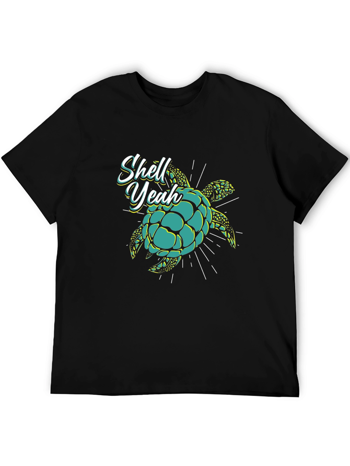 Shell Yeah Turtle Graphic T-Shirt - Black