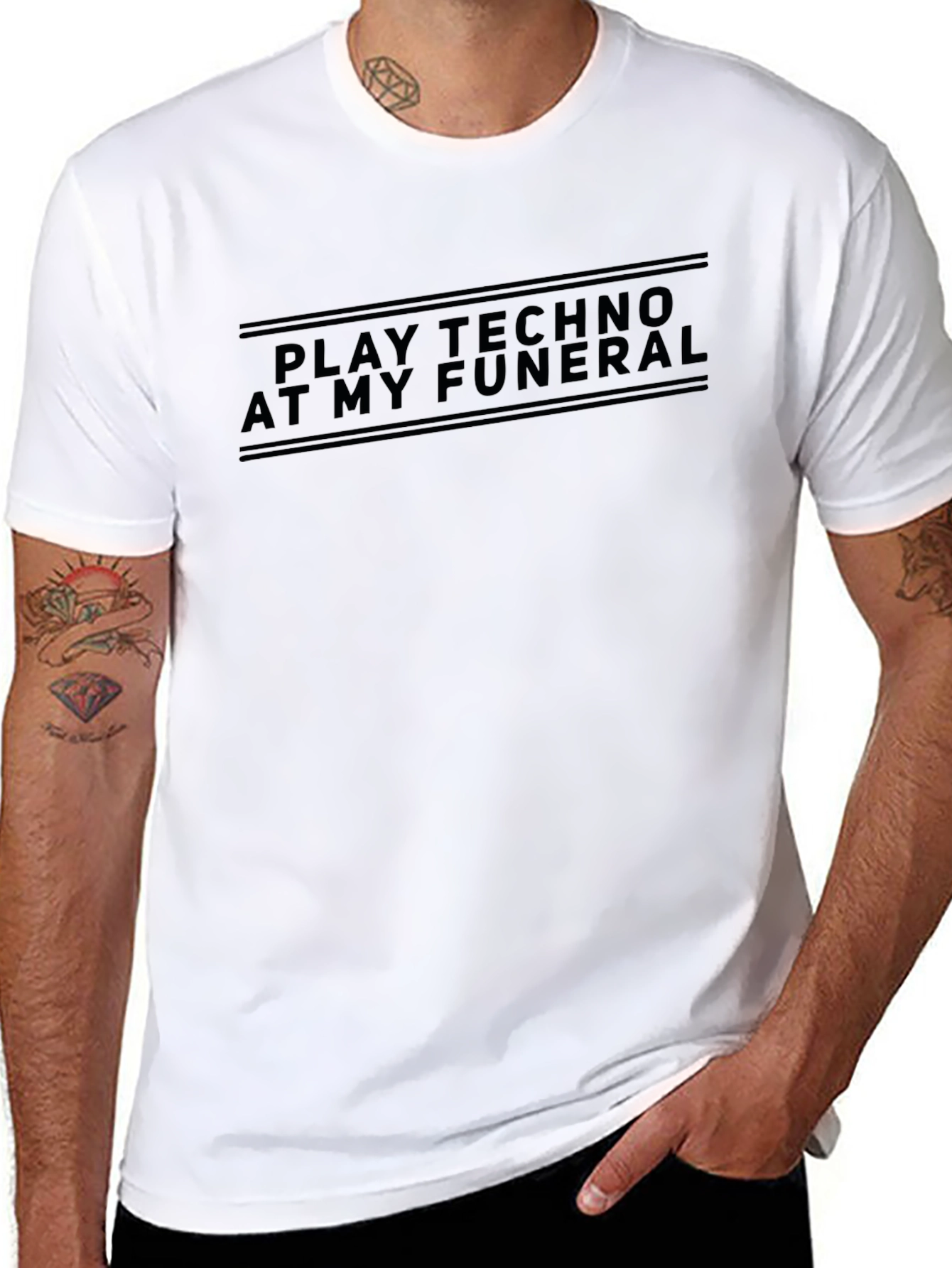 Play Techno At My Funeral Graphic T-Shirt