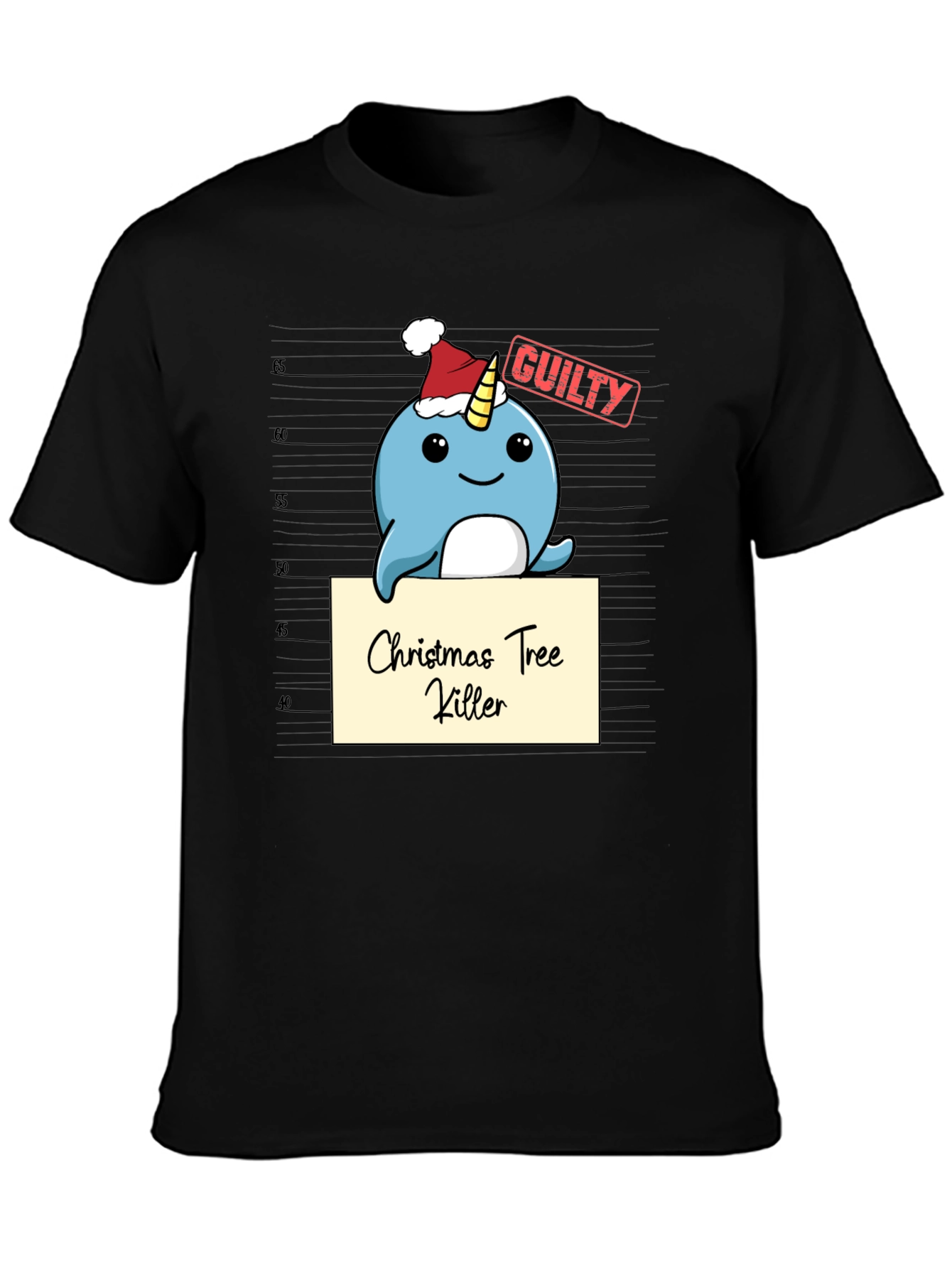 Christmas Tree Killer Narwhal T-Shirt