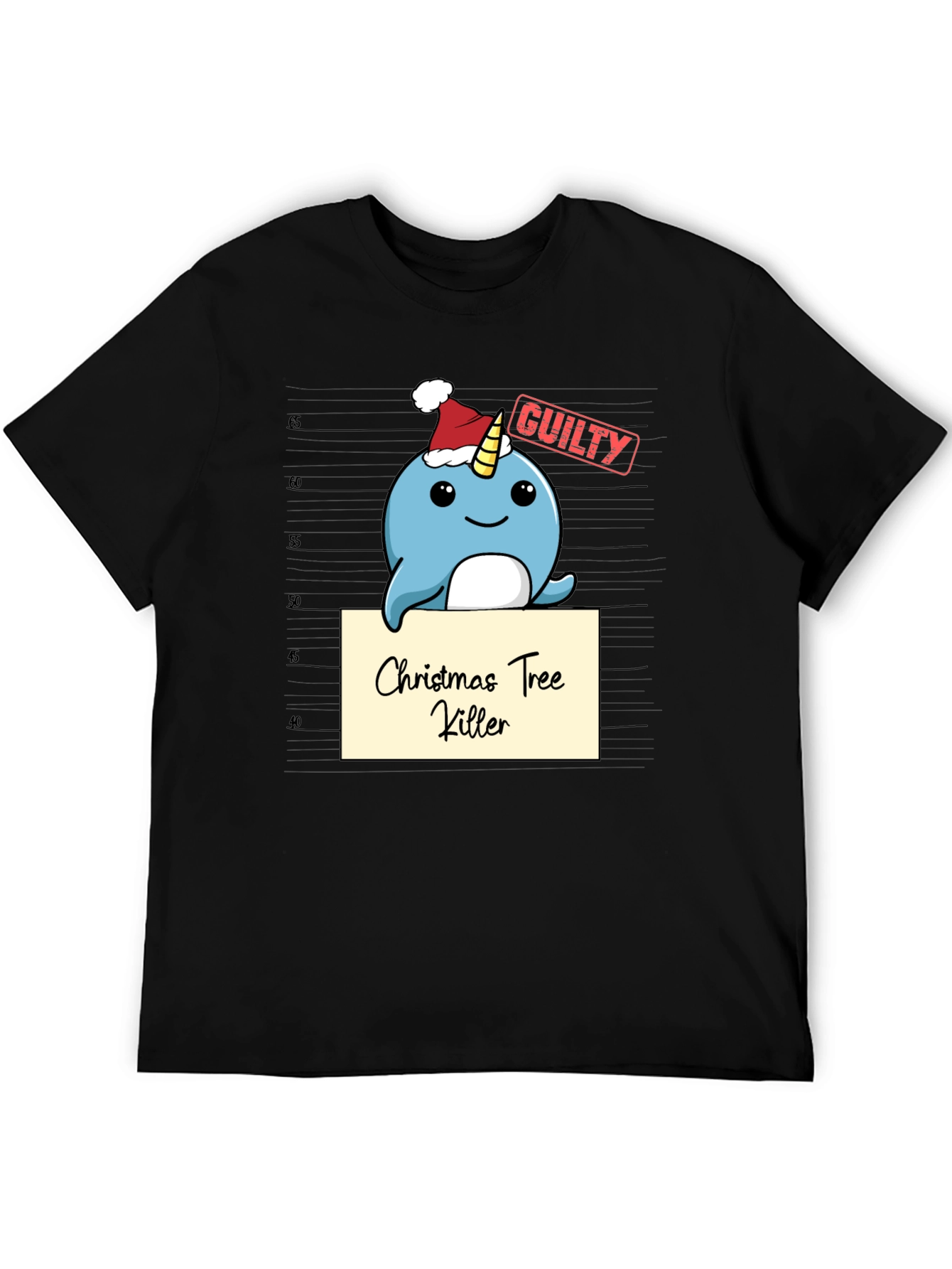 Christmas Tree Killer Narwhal T-Shirt