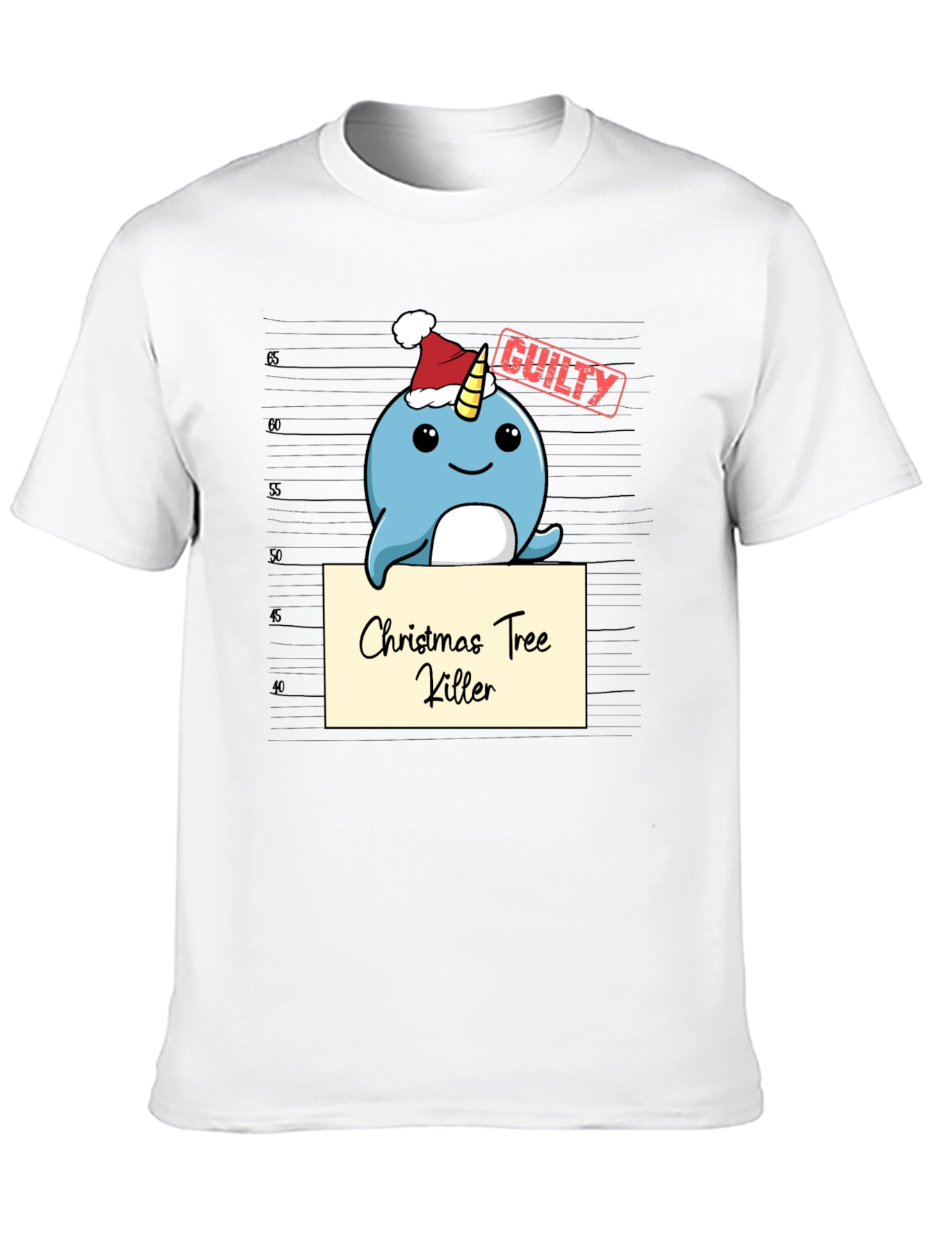 Christmas Tree Killer Narwhal T-Shirt