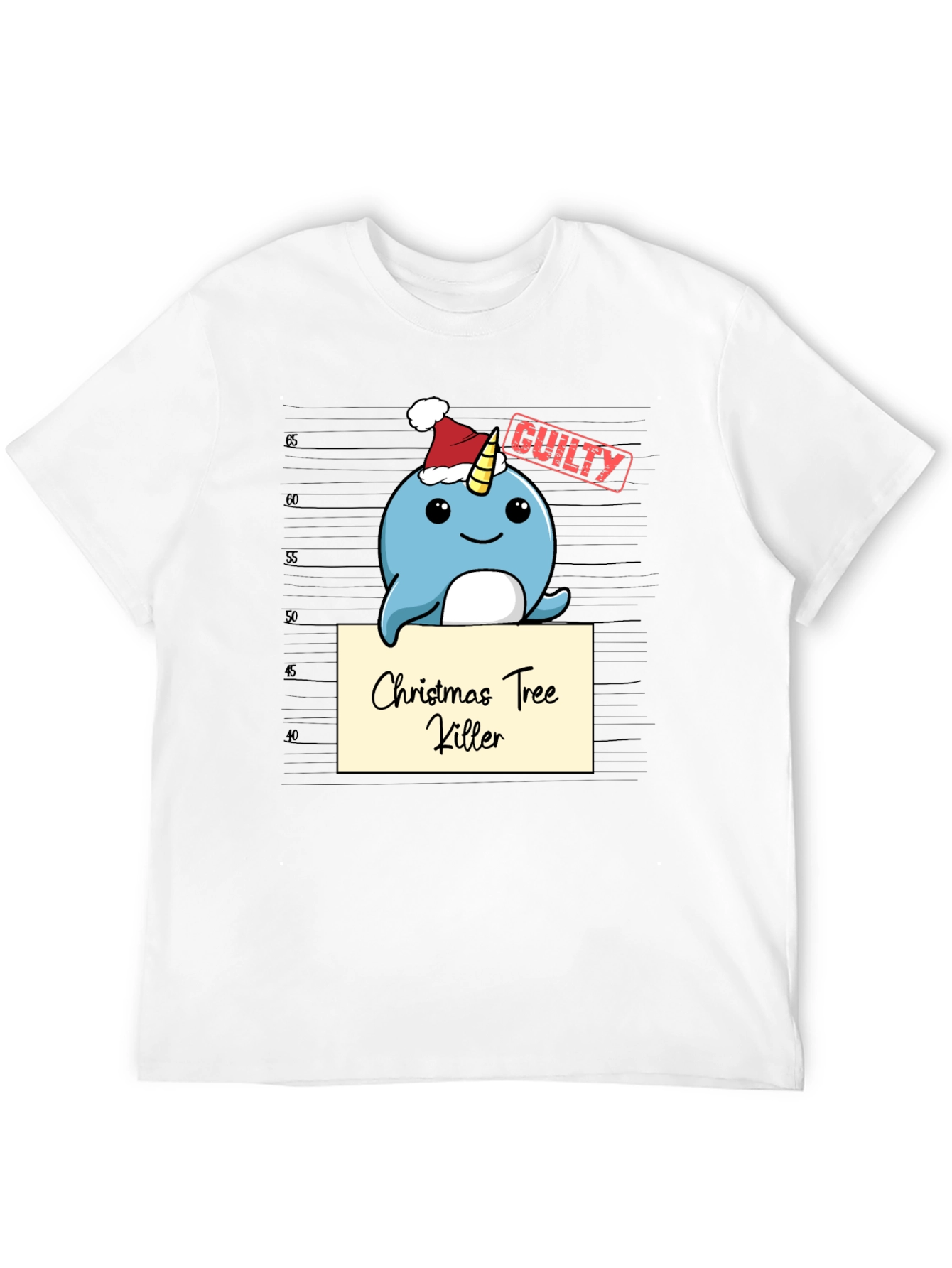 Christmas Tree Killer Narwhal T-Shirt