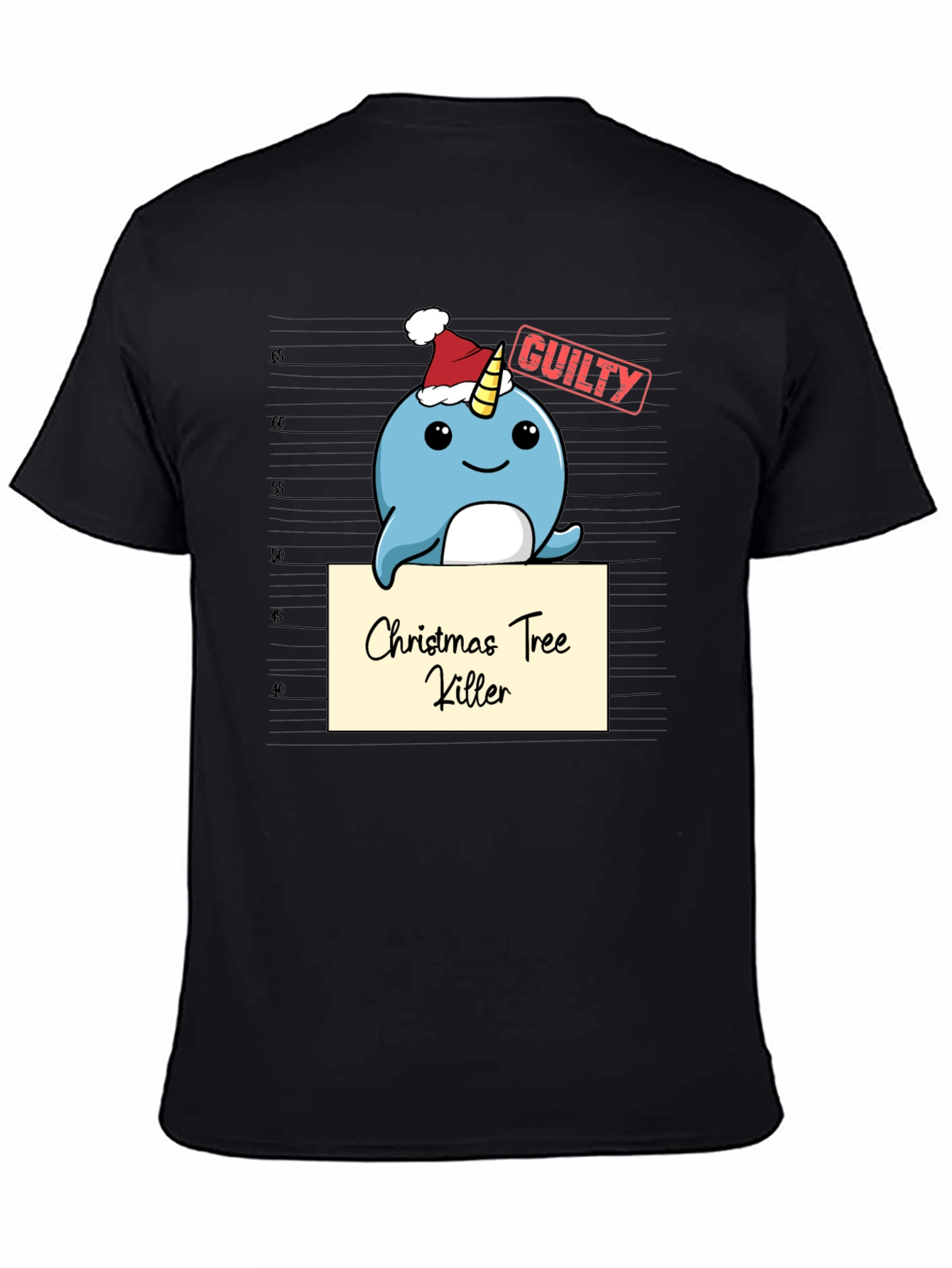 Christmas Tree Killer Narwhal T-Shirt