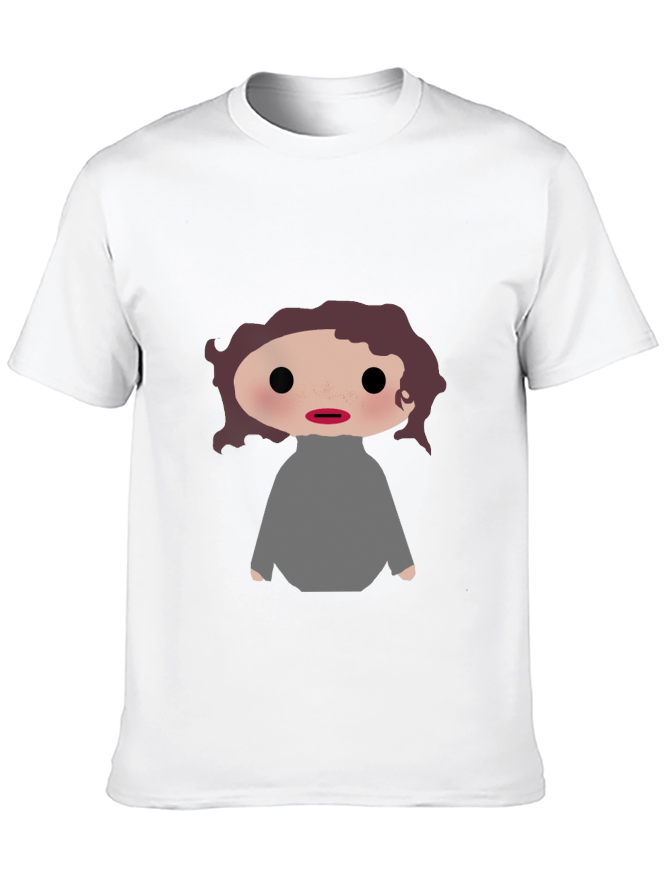Cartoon Character Graphic T-Shirt - Black