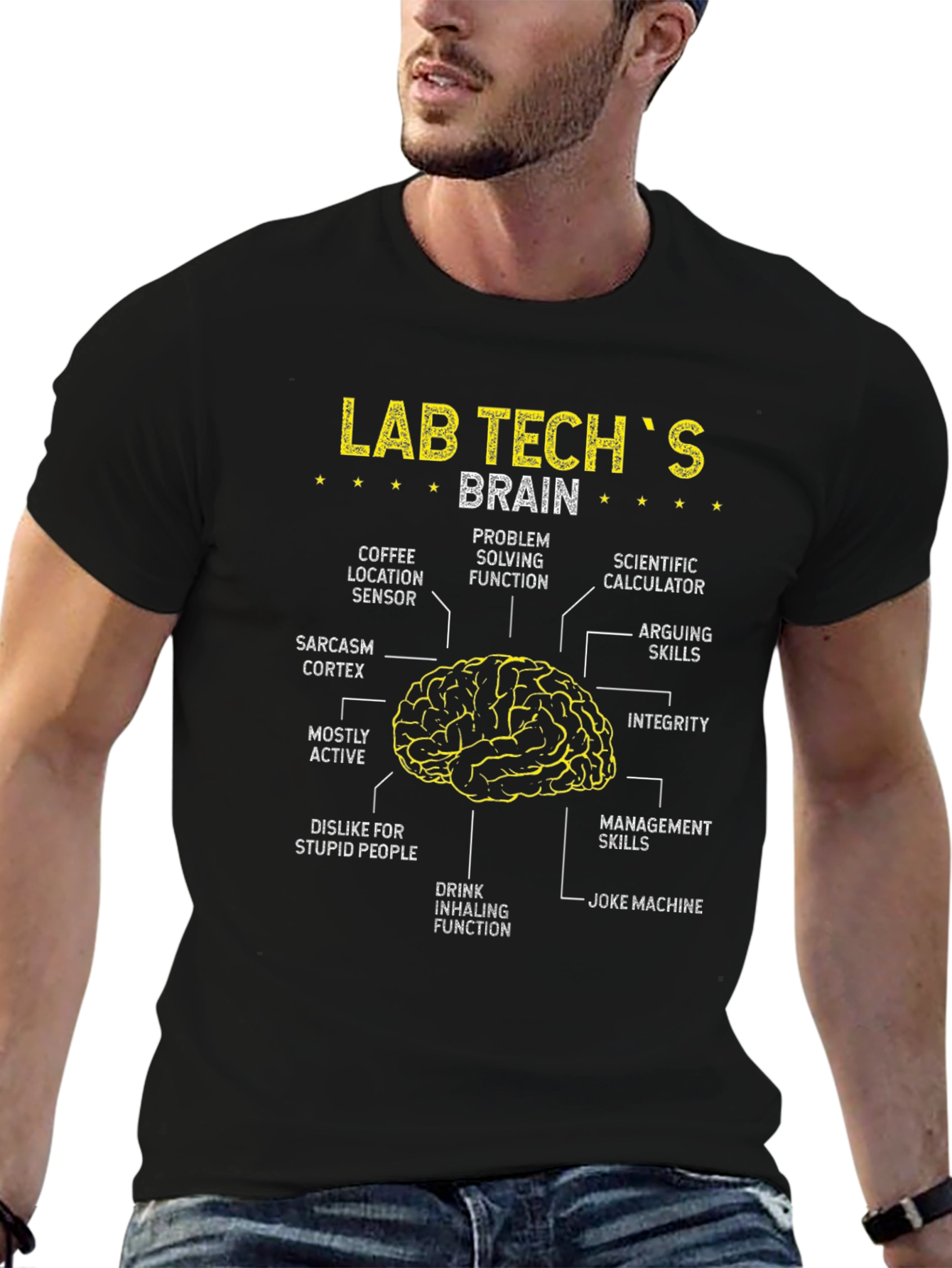 Lab Techs Brain Anatomy Funny T-Shirt