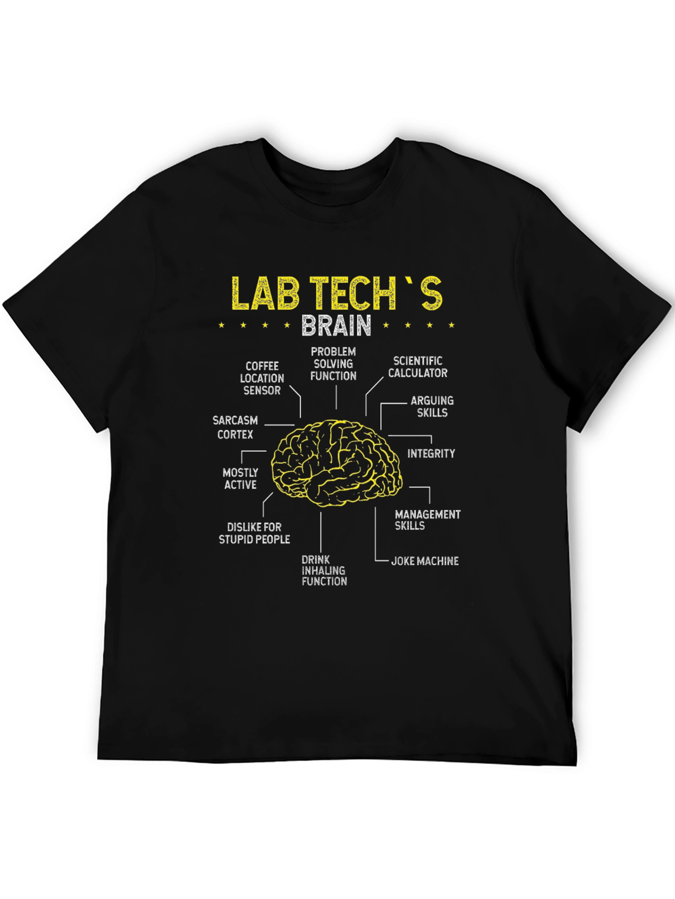 Lab Techs Brain Anatomy Funny T-Shirt