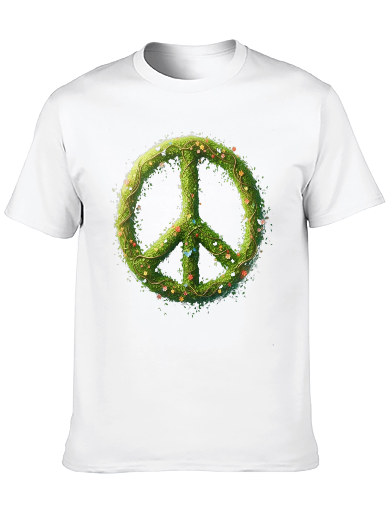 Nature Peace Sign Black Graphic Tee