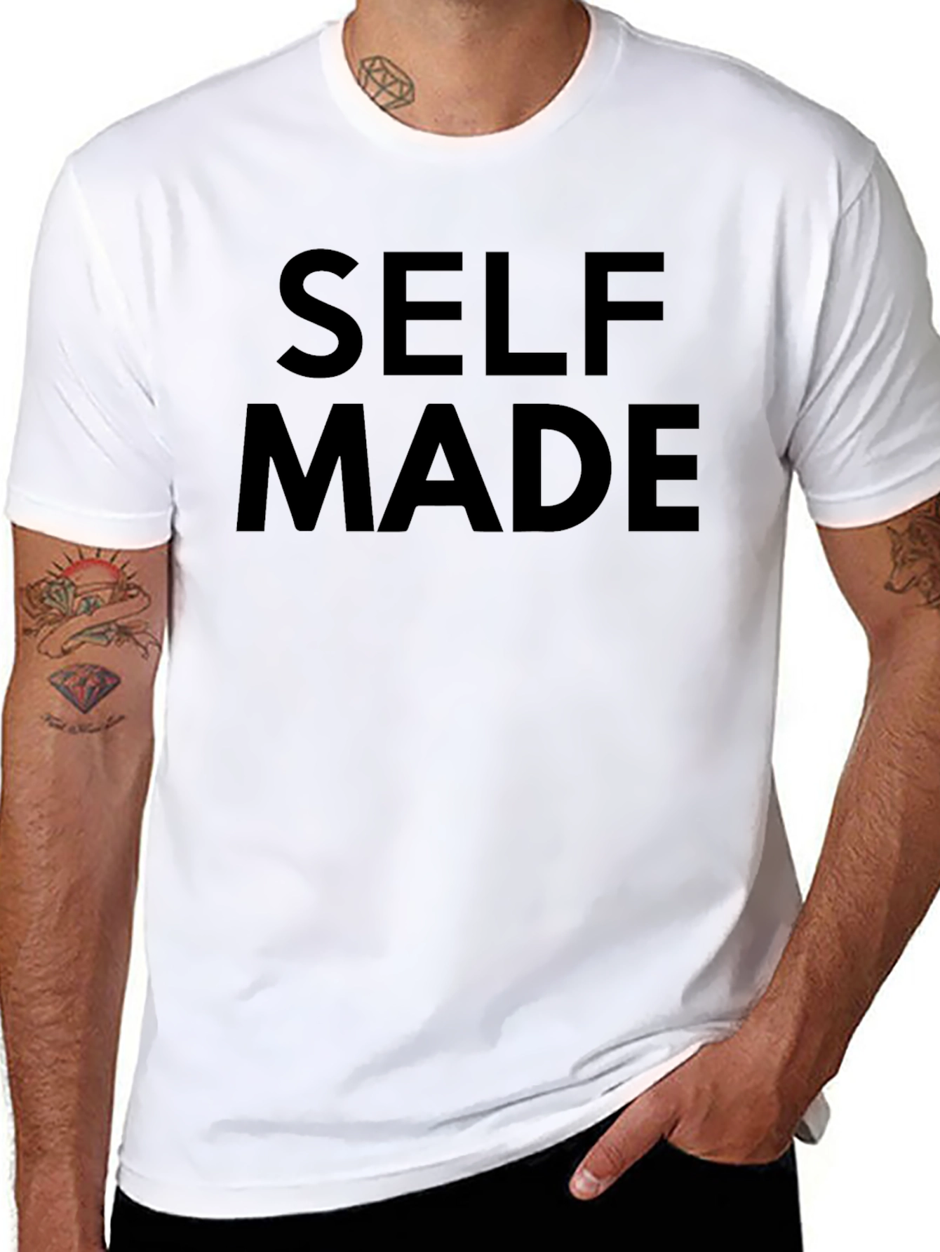 Self Made Black Graphic Tee