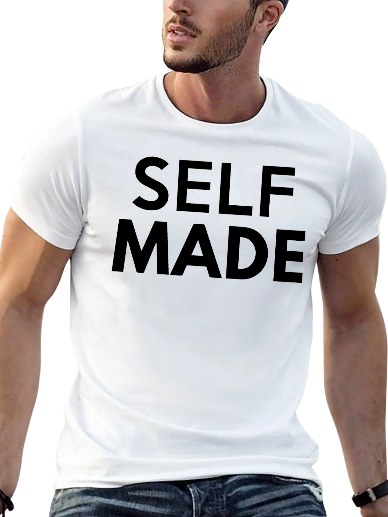 Self Made Black Graphic Tee