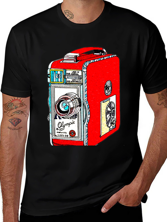 Vintage Camera Graphic Tee - Retro Style