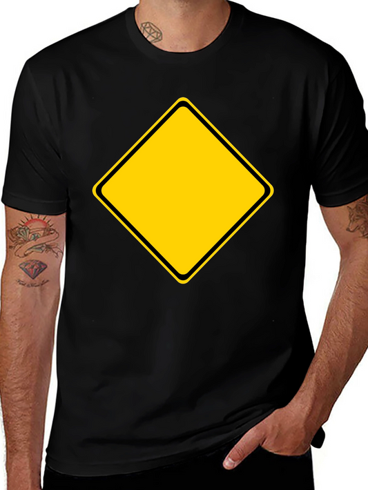 Caution Sign Graphic Tee - Black T-Shirt