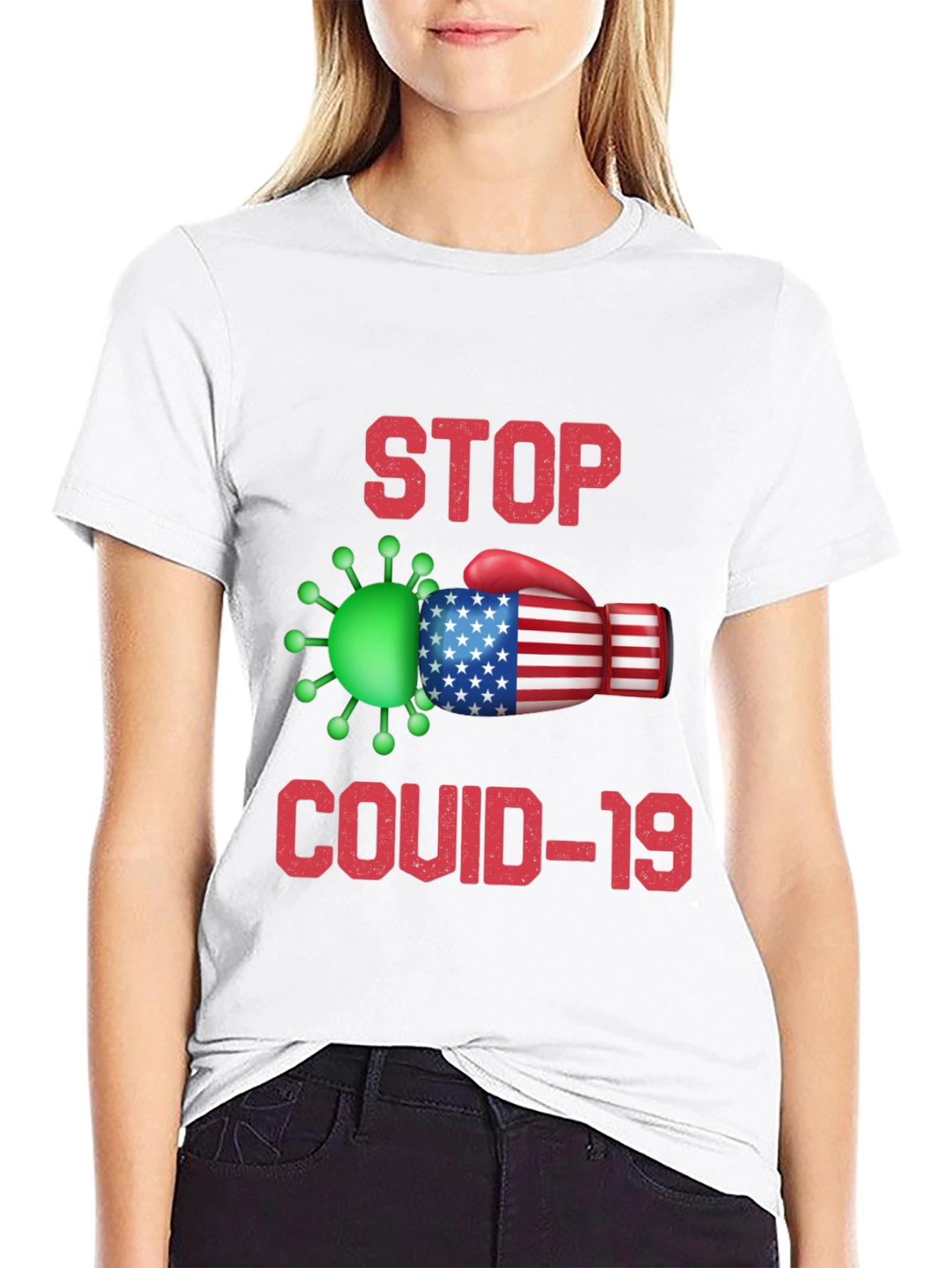 Stop COVID-19 Patriotic T-Shirt