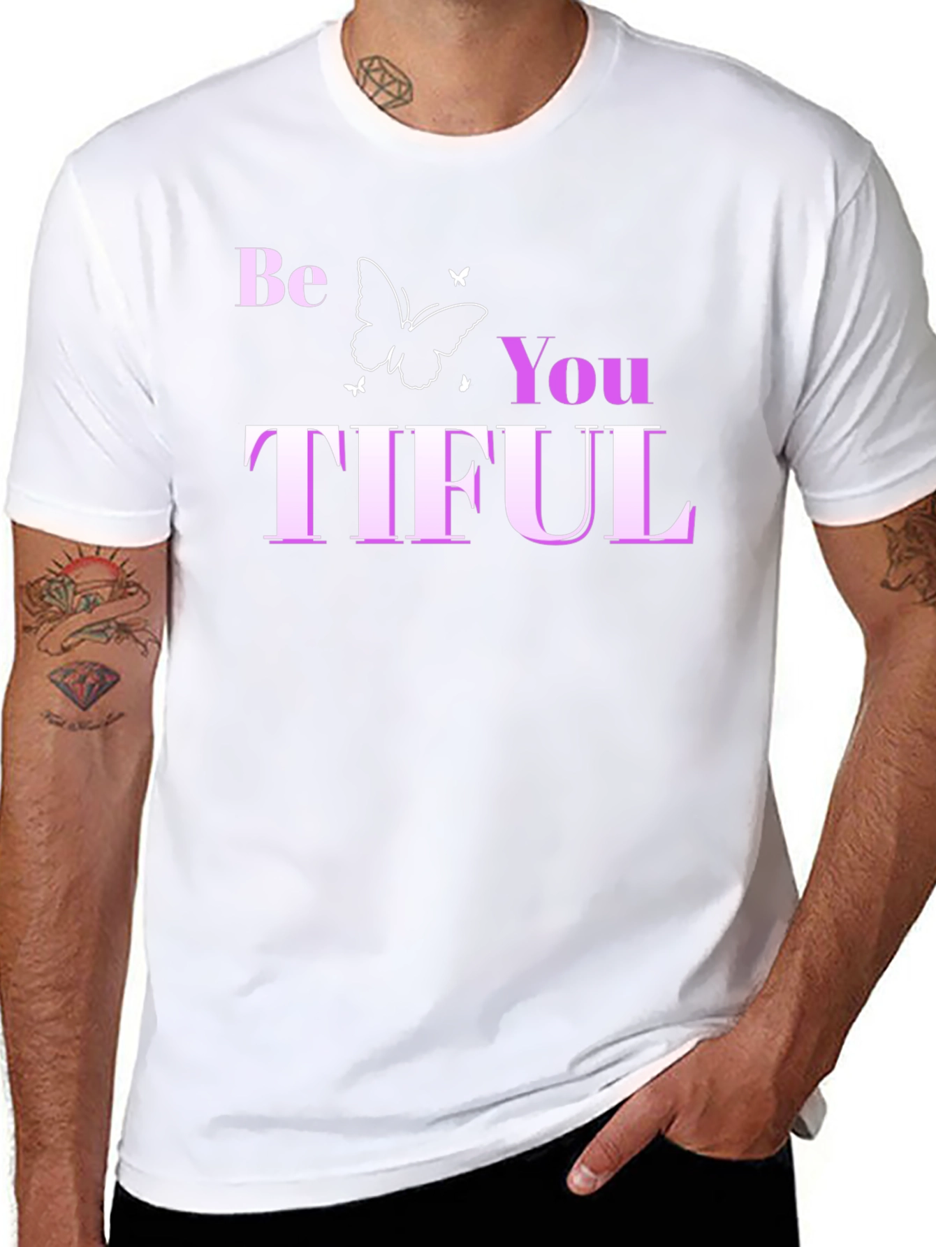 Be You TIFUL Graphic Tee - Black