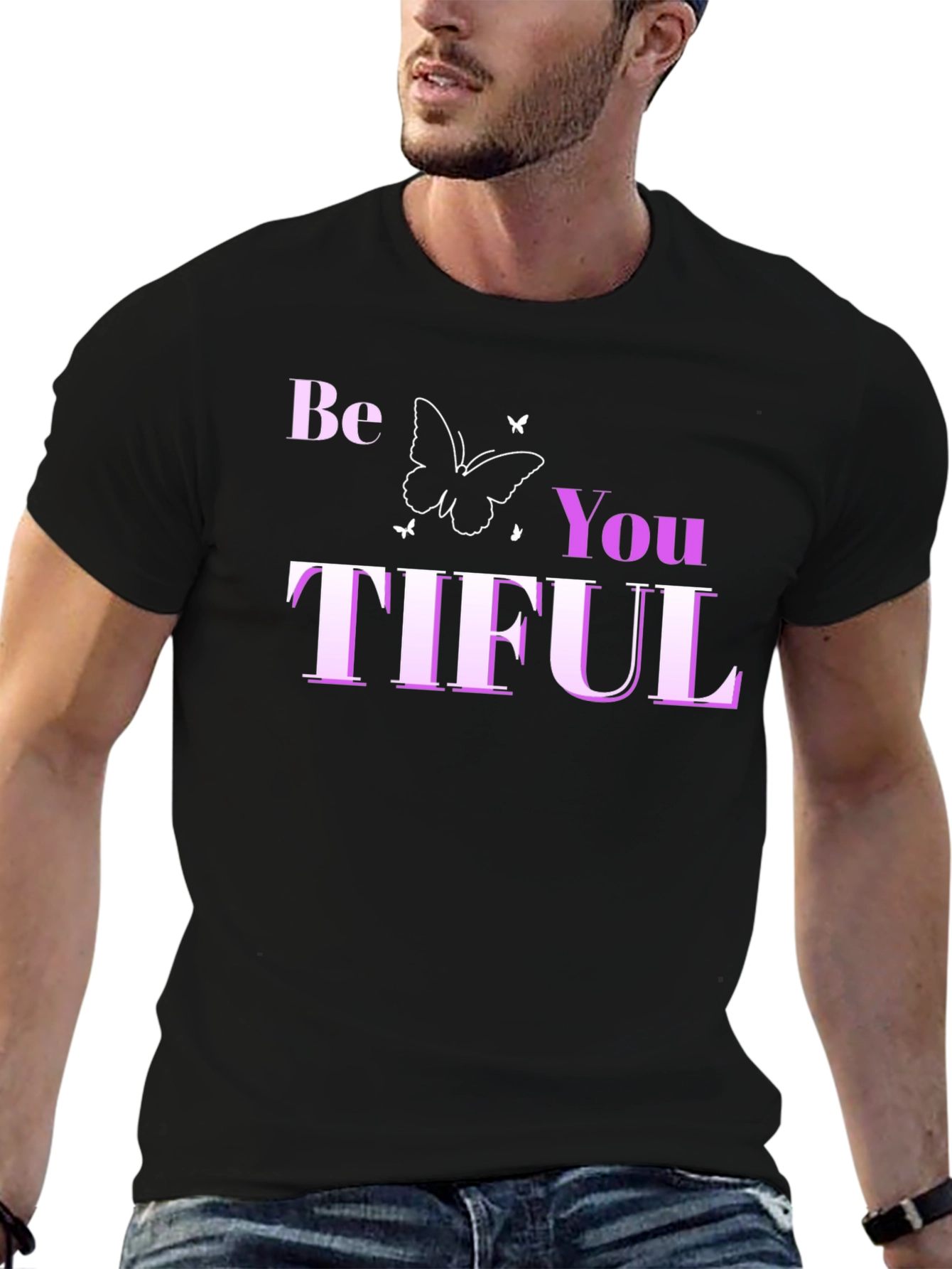 Be You TIFUL Graphic Tee - Black