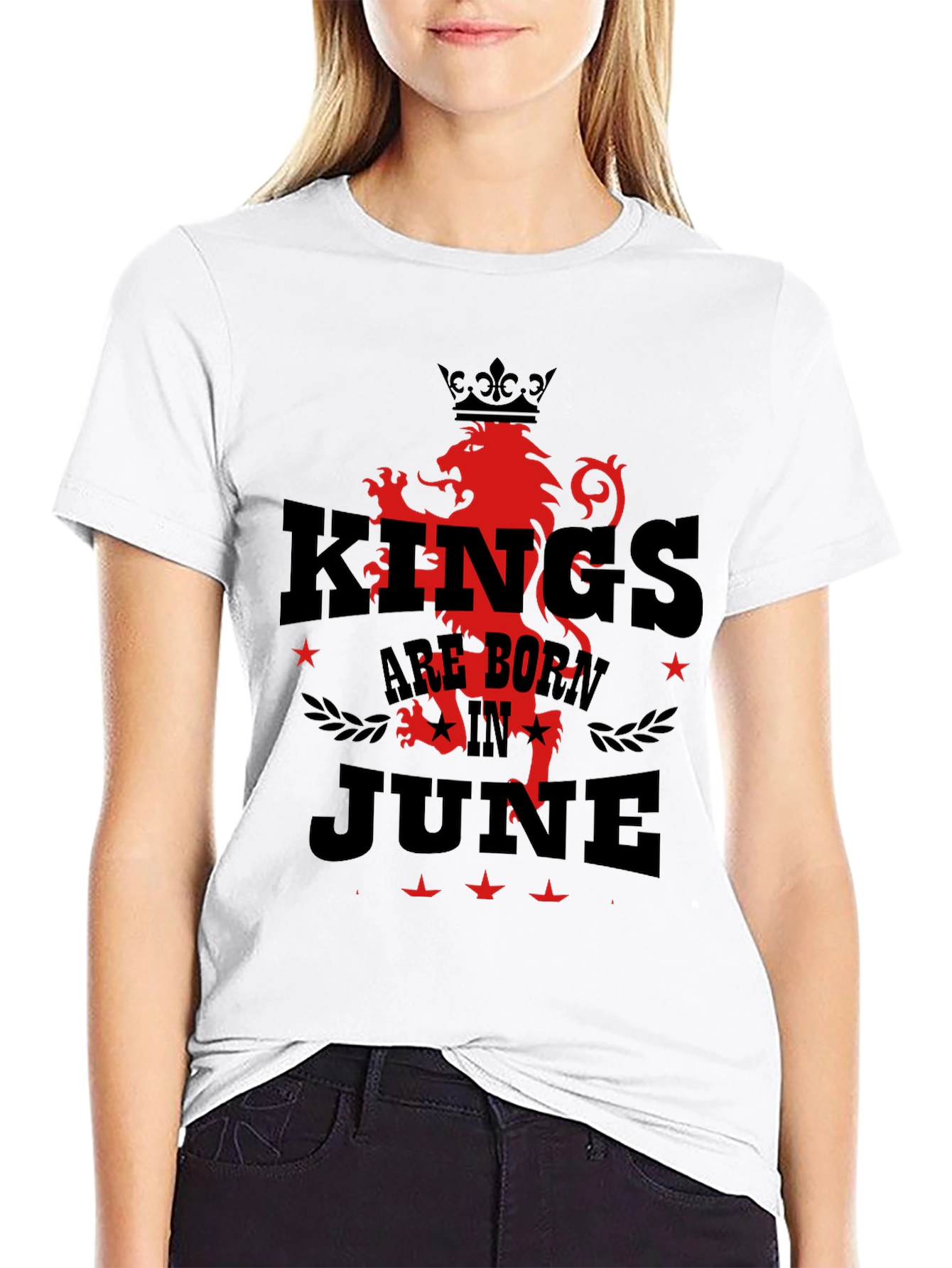 Kings are Born in June Black T-Shirt