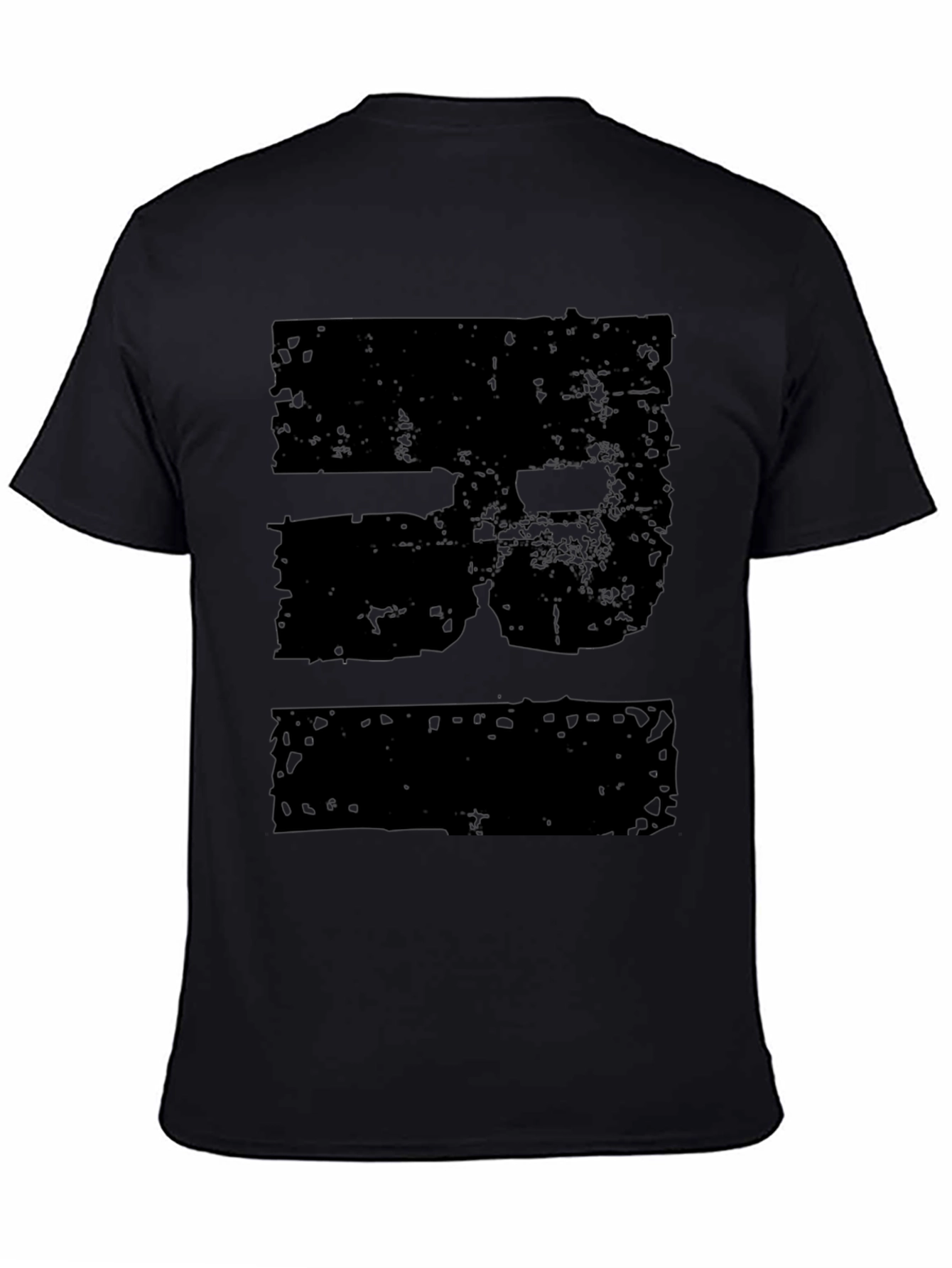 Distressed Graphic T-Shirt - Black