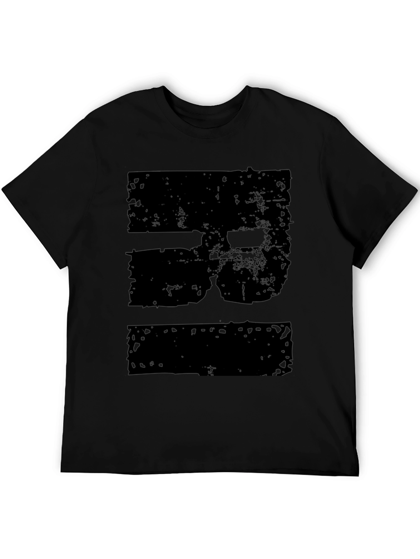 Distressed Graphic T-Shirt - Black