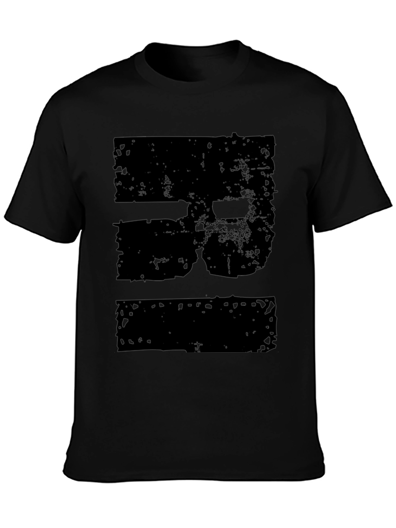 Distressed Graphic T-Shirt - Black