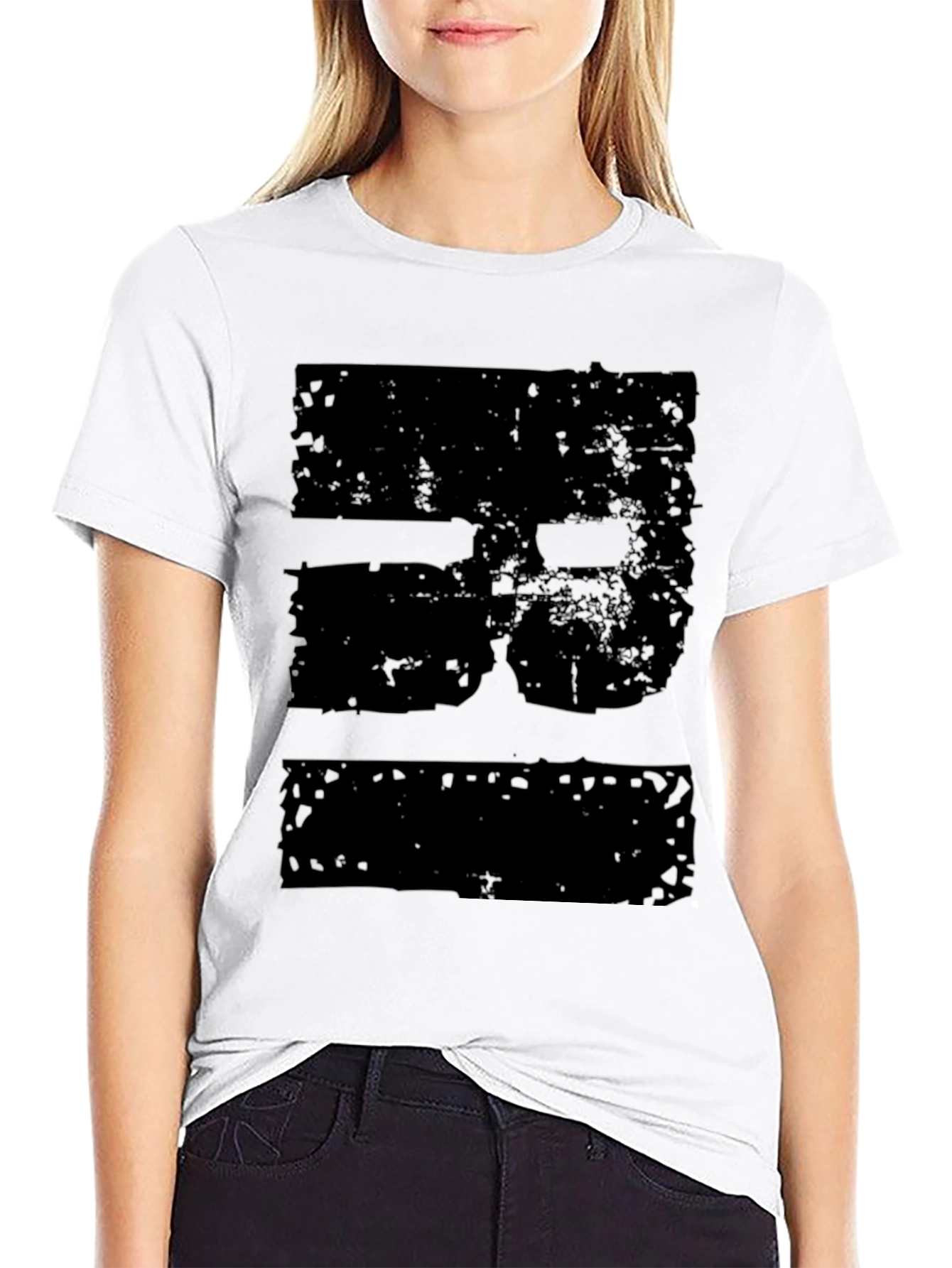 Distressed Graphic T-Shirt - Black