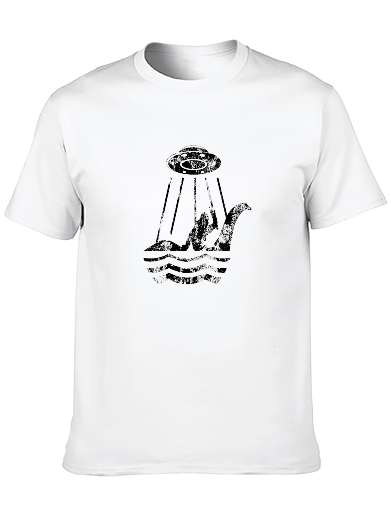 UFO Abduction Loch Ness Monster Graphic Tee