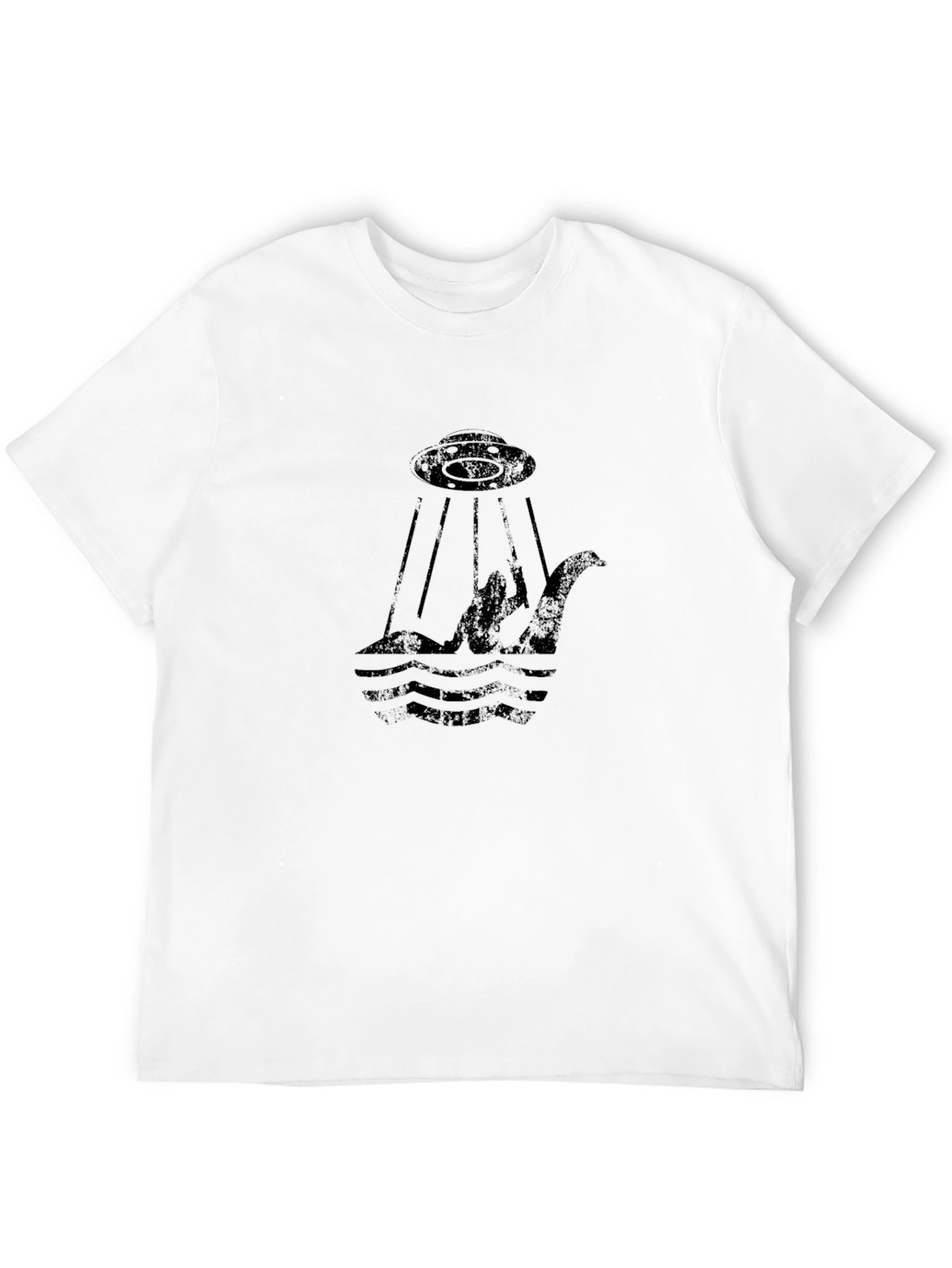 UFO Abduction Loch Ness Monster Graphic Tee