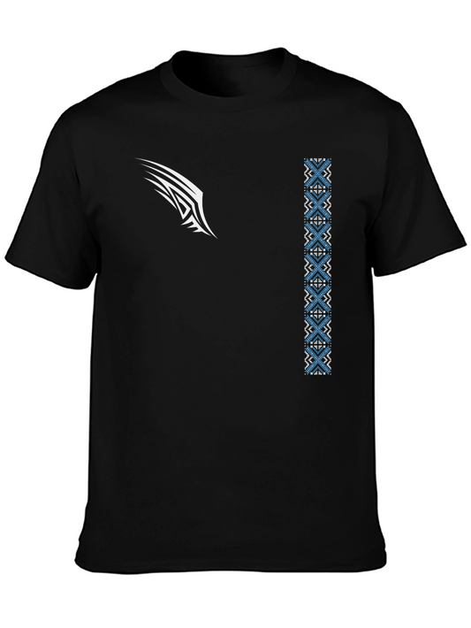 Tribal Design Black T-Shirt