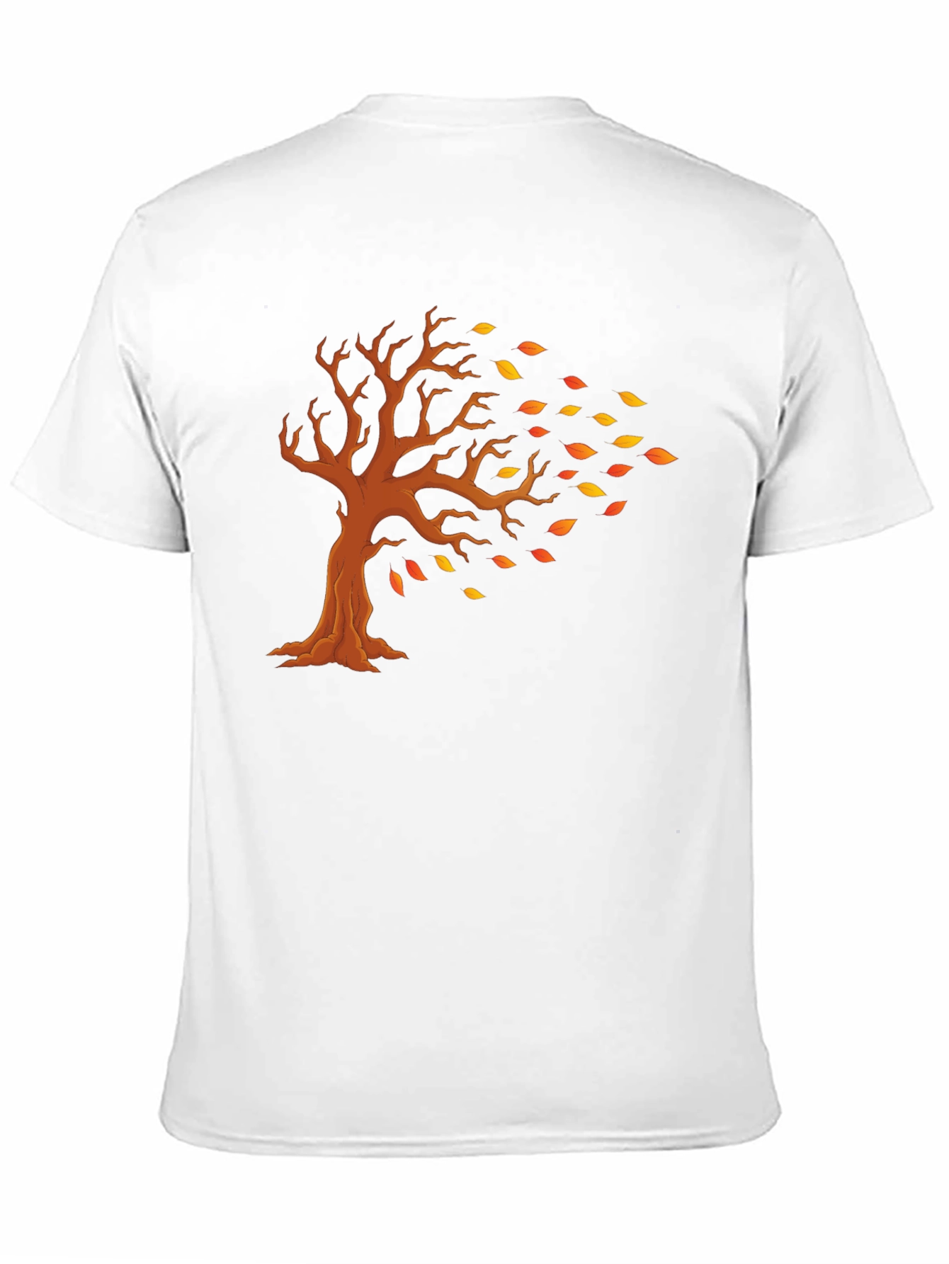 Fall Tree Graphic Tee - Black Cotton T-Shirt