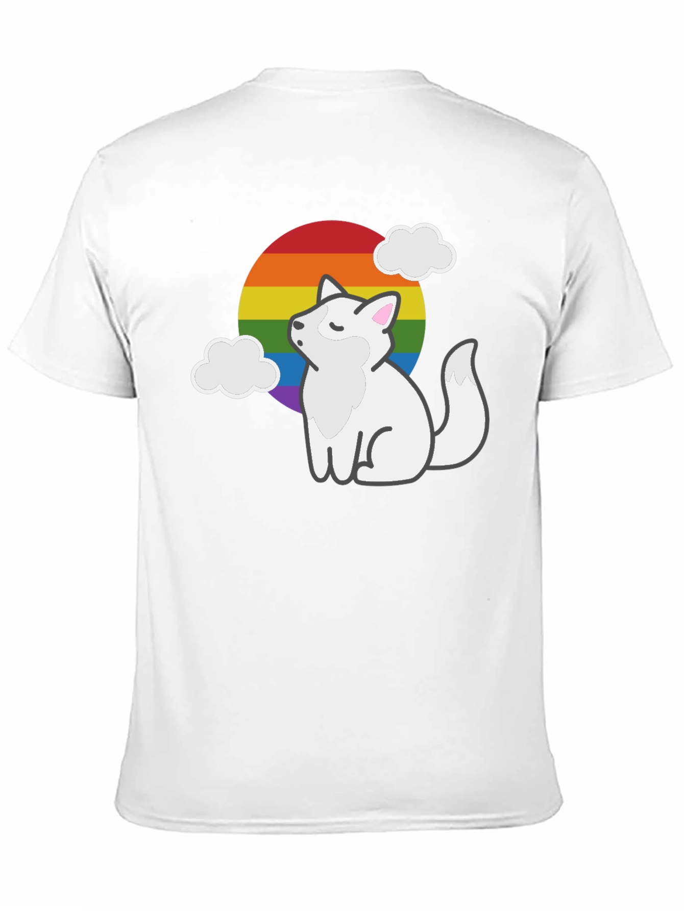 Rainbow Pride Fox Black T-Shirt