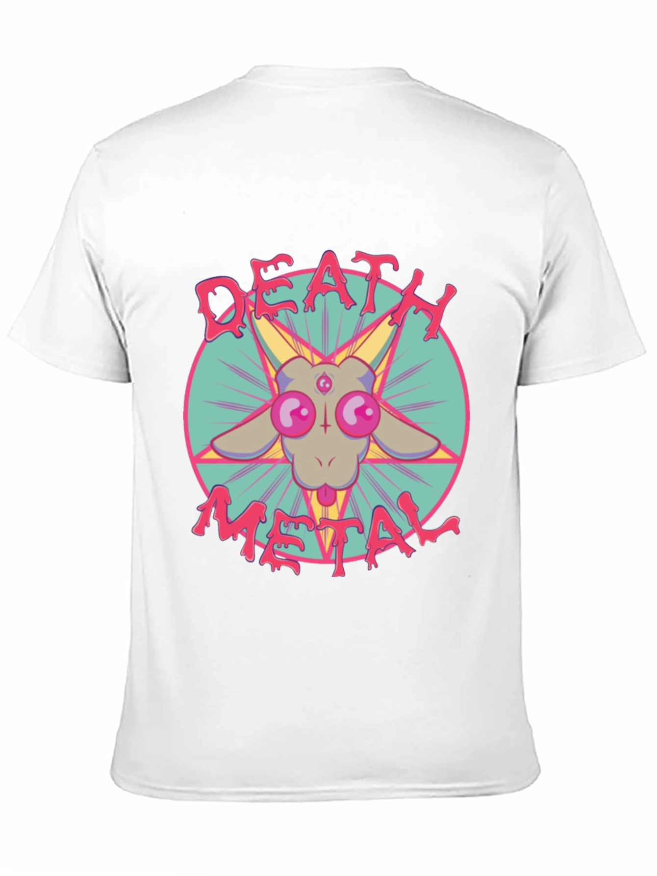 Death Metal Baphomet Graphic Tee - Black