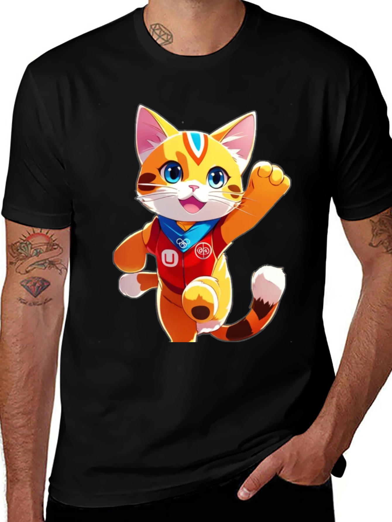 Cute Cartoon Cat T-Shirt