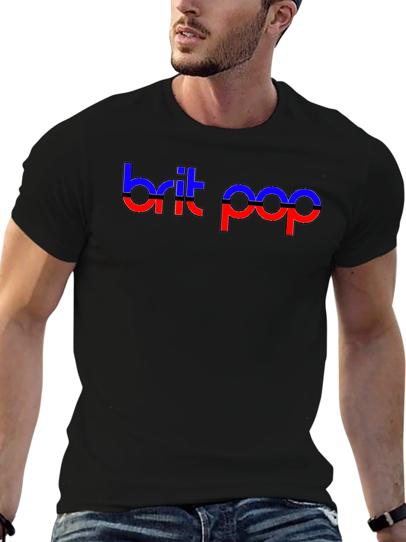 Brit Pop Graphic Tee - Black T-Shirt