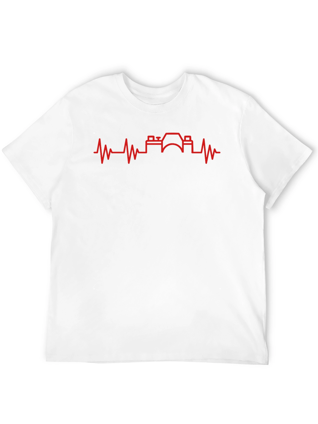 Photographer Heartbeat Graphic Tee - Black Cotton