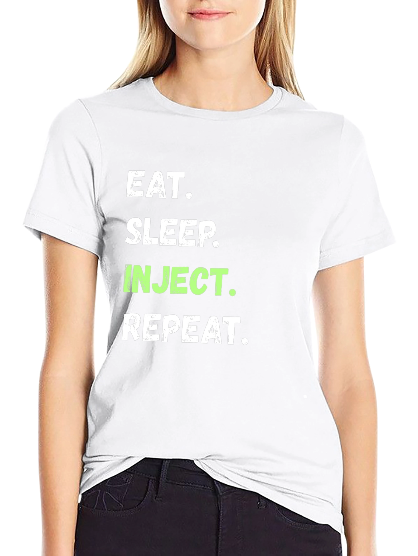 Eat Sleep Inject Repeat Graphic T-Shirt