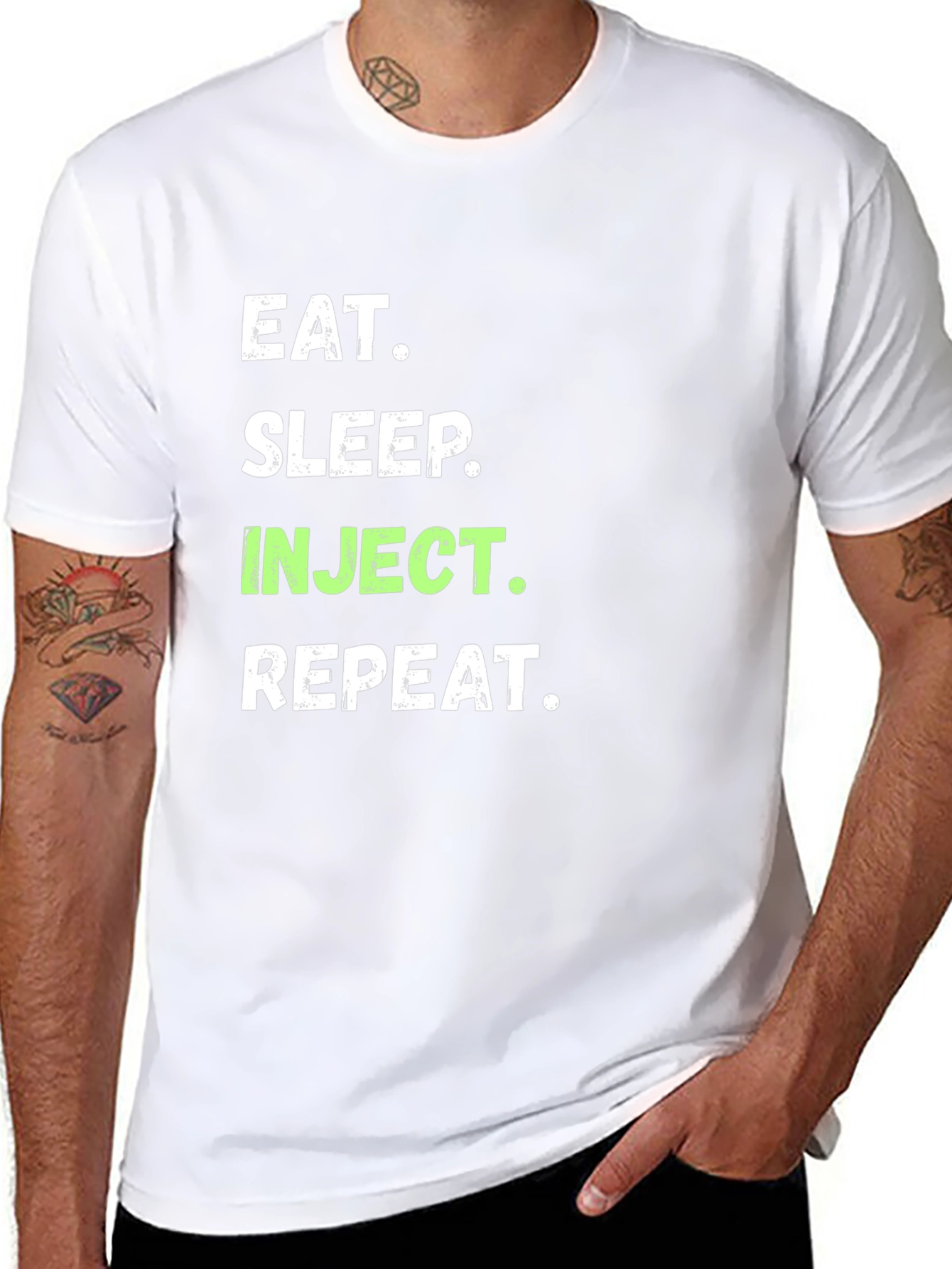 Eat Sleep Inject Repeat Graphic T-Shirt