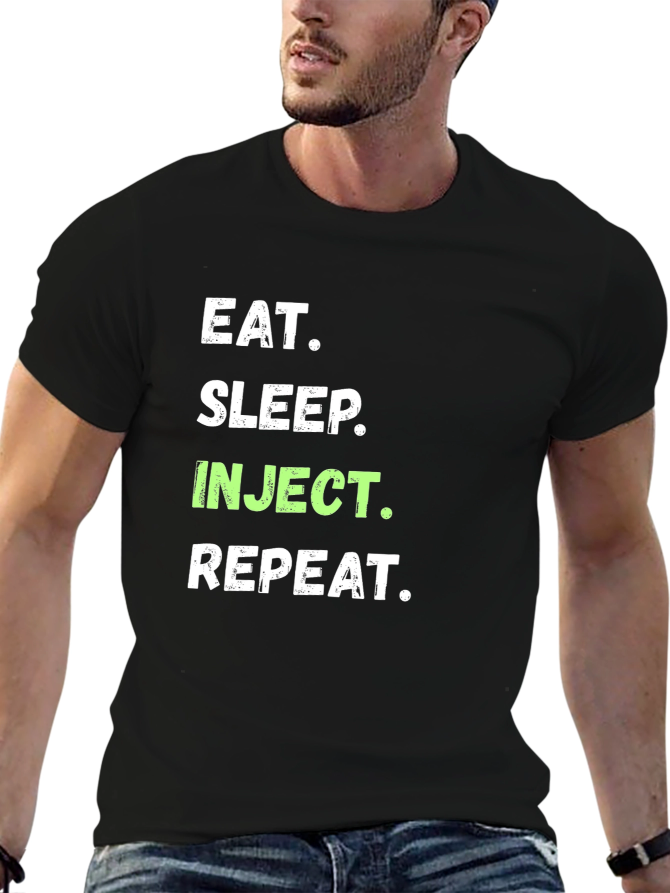 Eat Sleep Inject Repeat Graphic T-Shirt