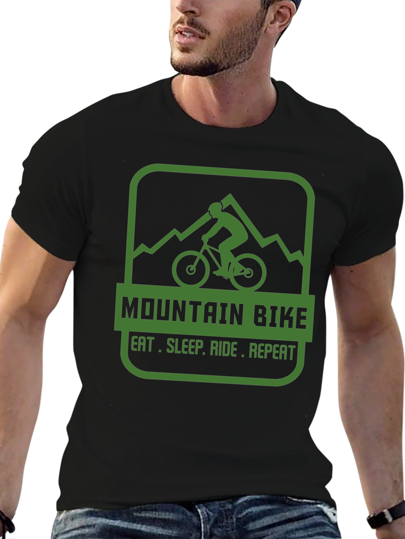 Mountain Bike T-Shirt - Eat Sleep Ride Repeat