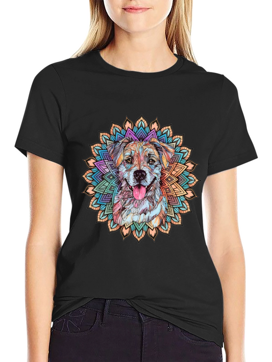 Dog Mandala Graphic Tee - Stylish & Comfortable