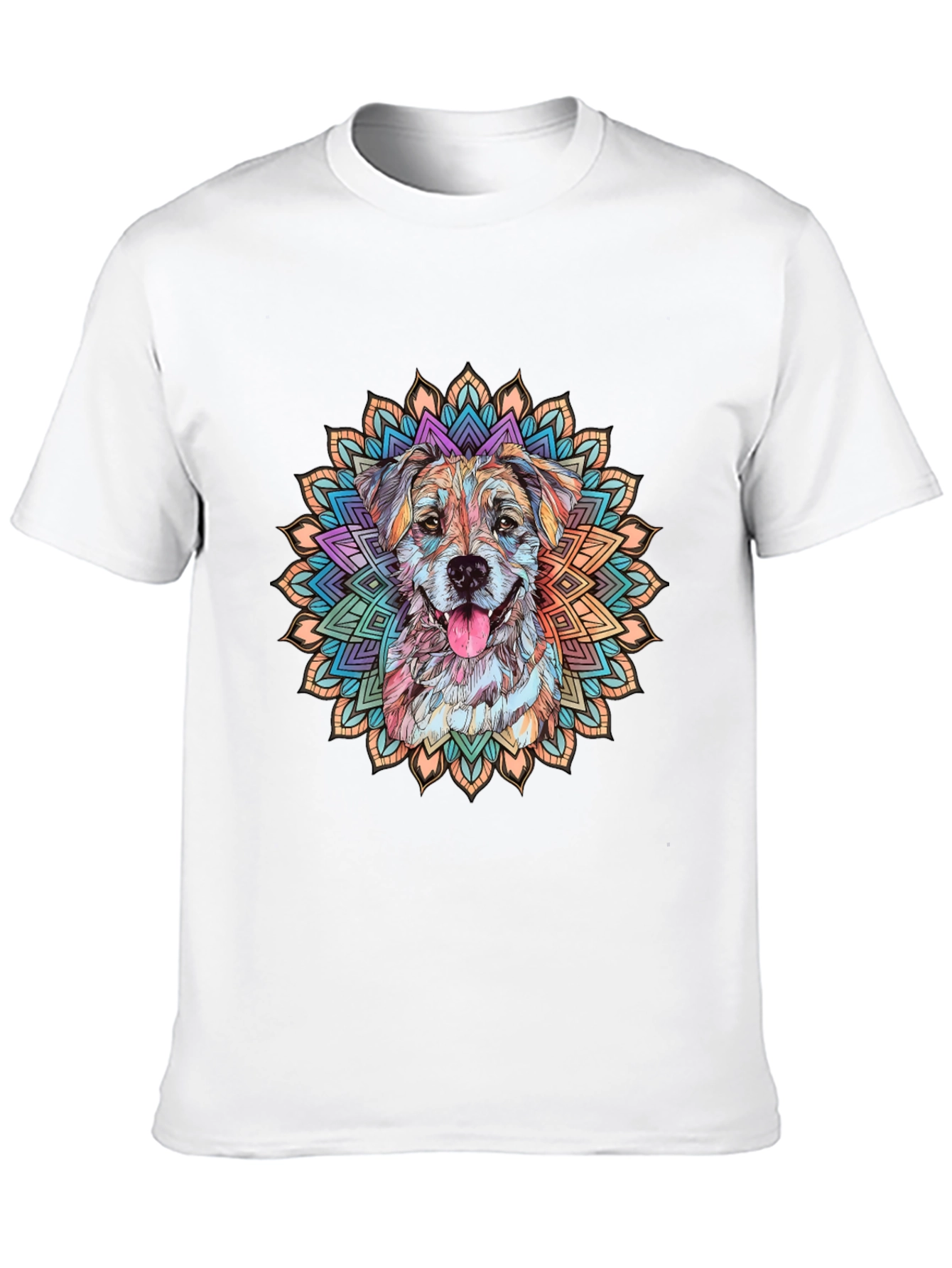 Dog Mandala Graphic Tee - Stylish & Comfortable