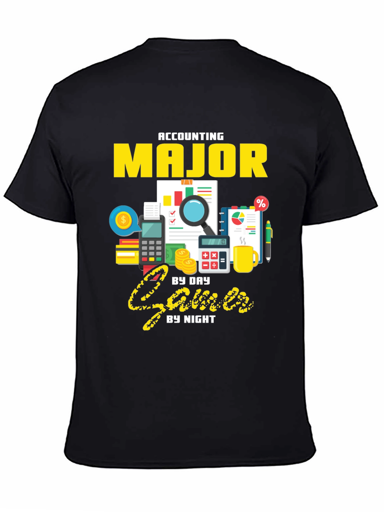 Accounting Major Gamer Graphic T-Shirt