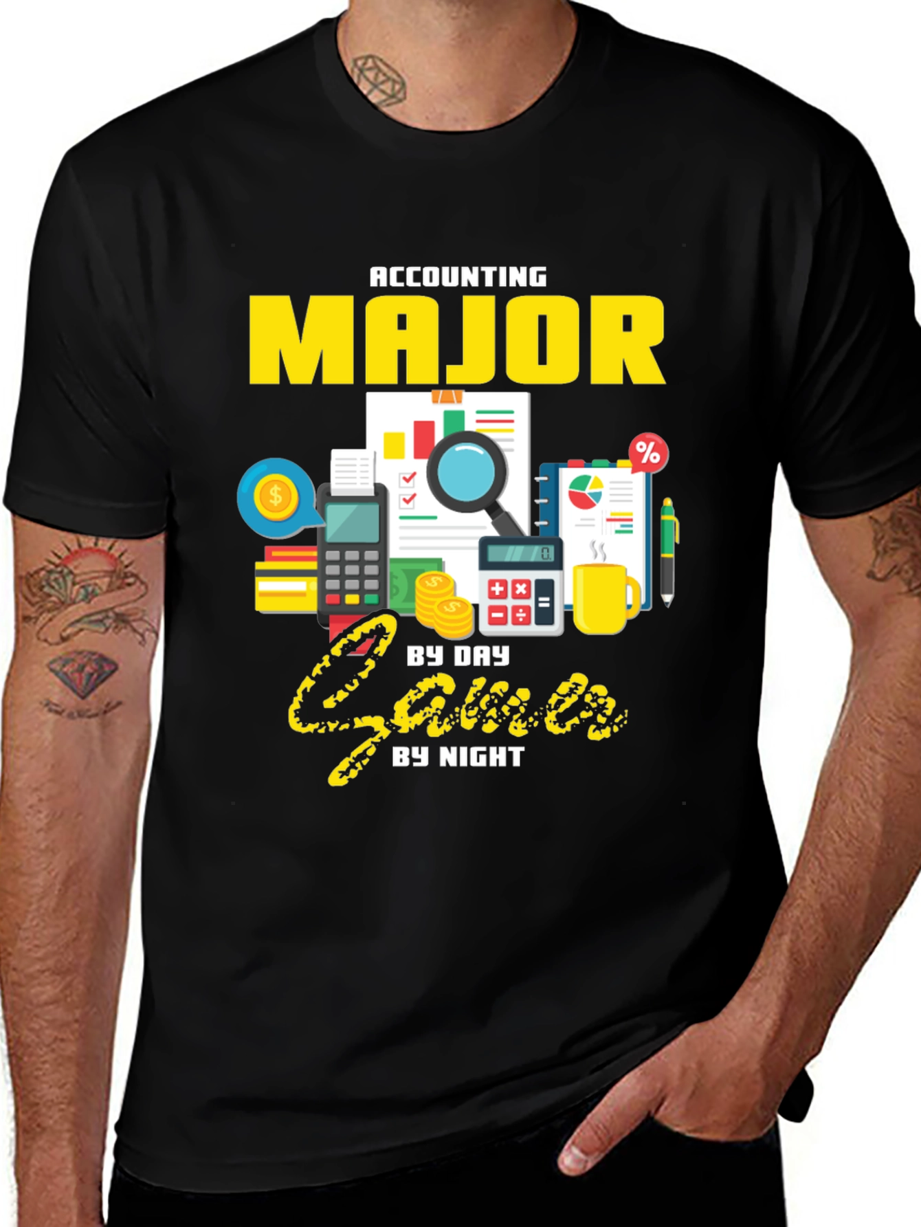 Accounting Major Gamer Graphic T-Shirt
