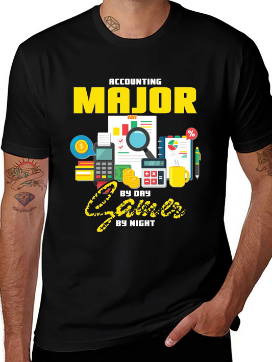 Accounting Major Gamer Graphic T-Shirt