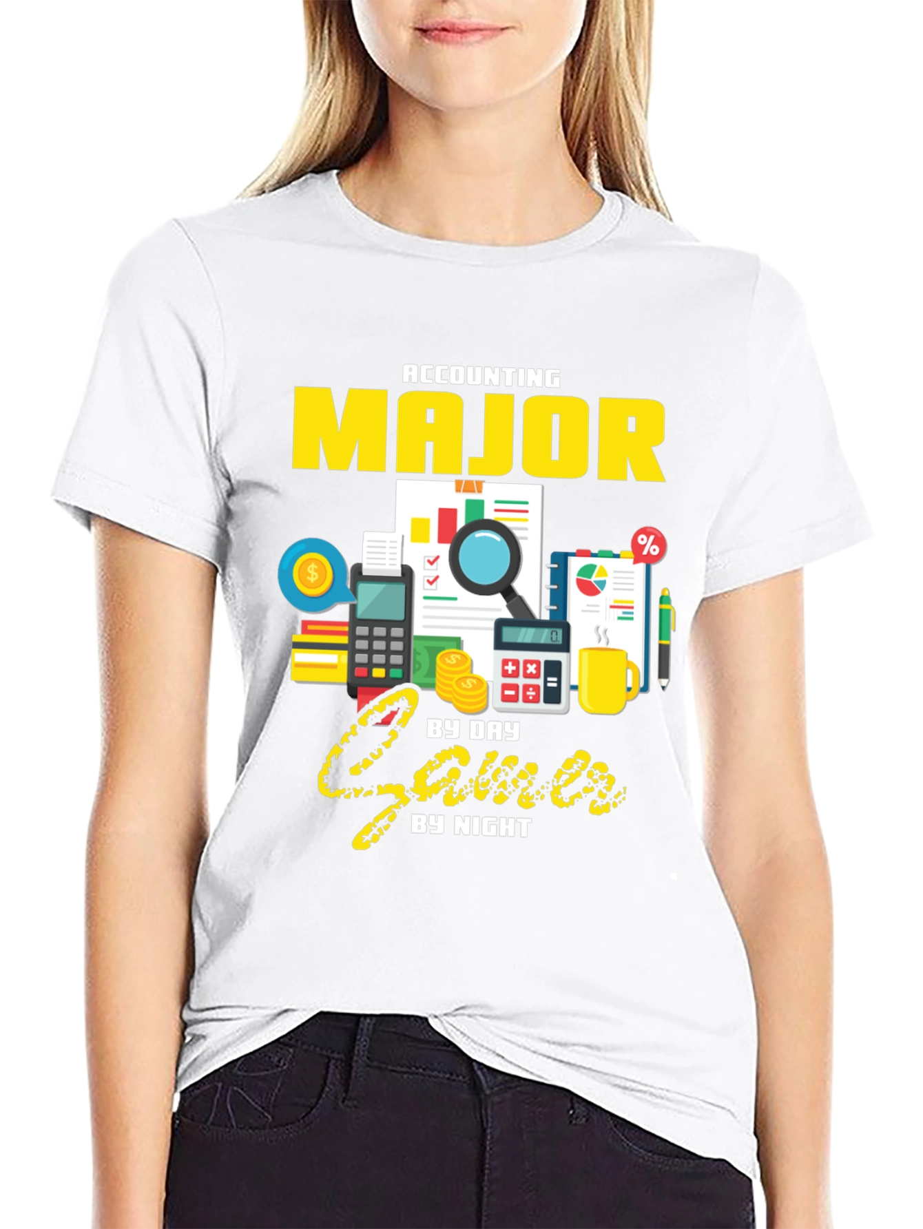 Accounting Major Gamer Graphic T-Shirt