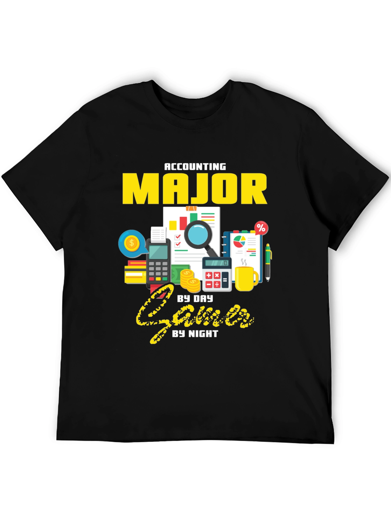 Accounting Major Gamer Graphic T-Shirt