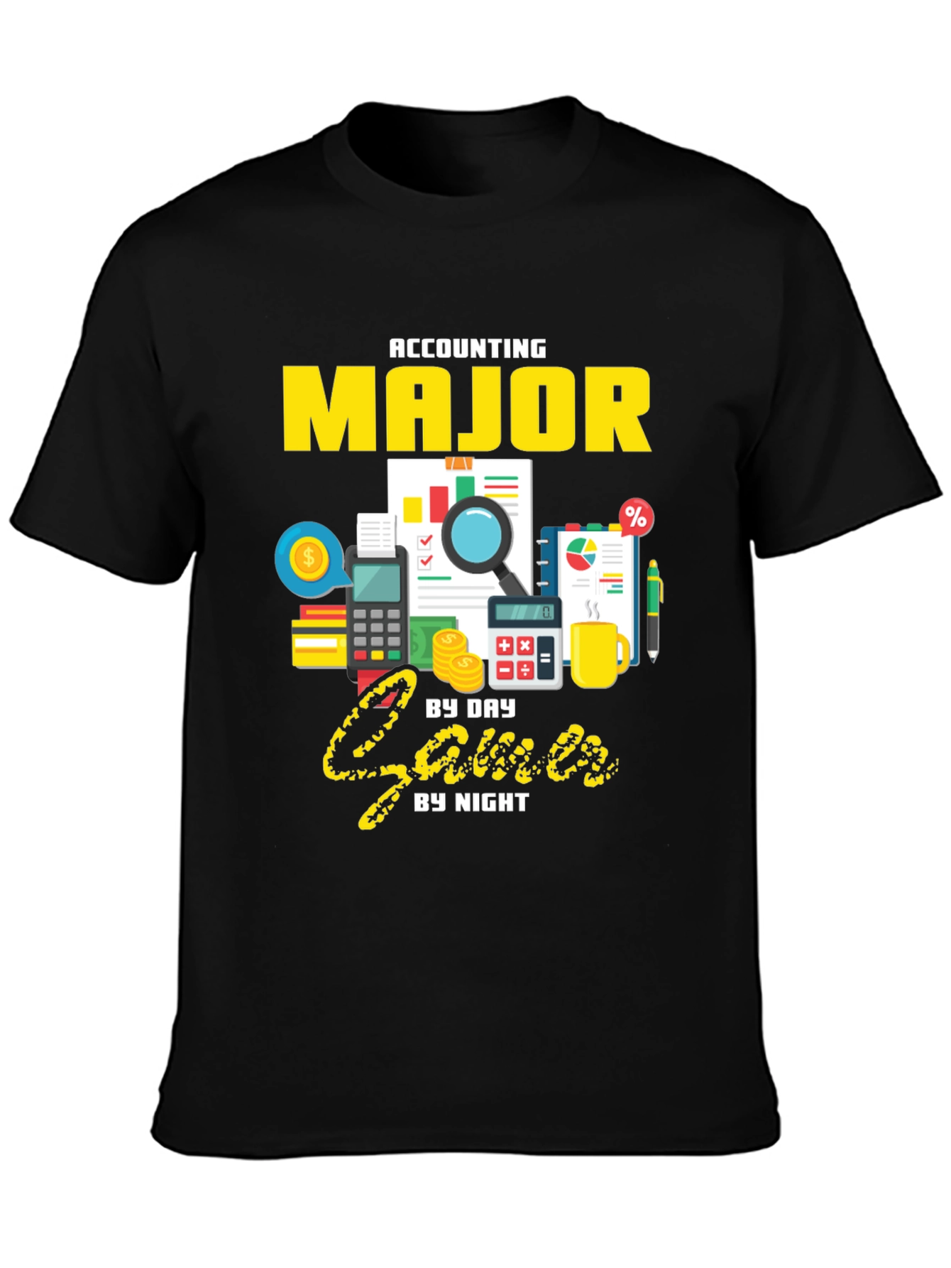 Accounting Major Gamer Graphic T-Shirt