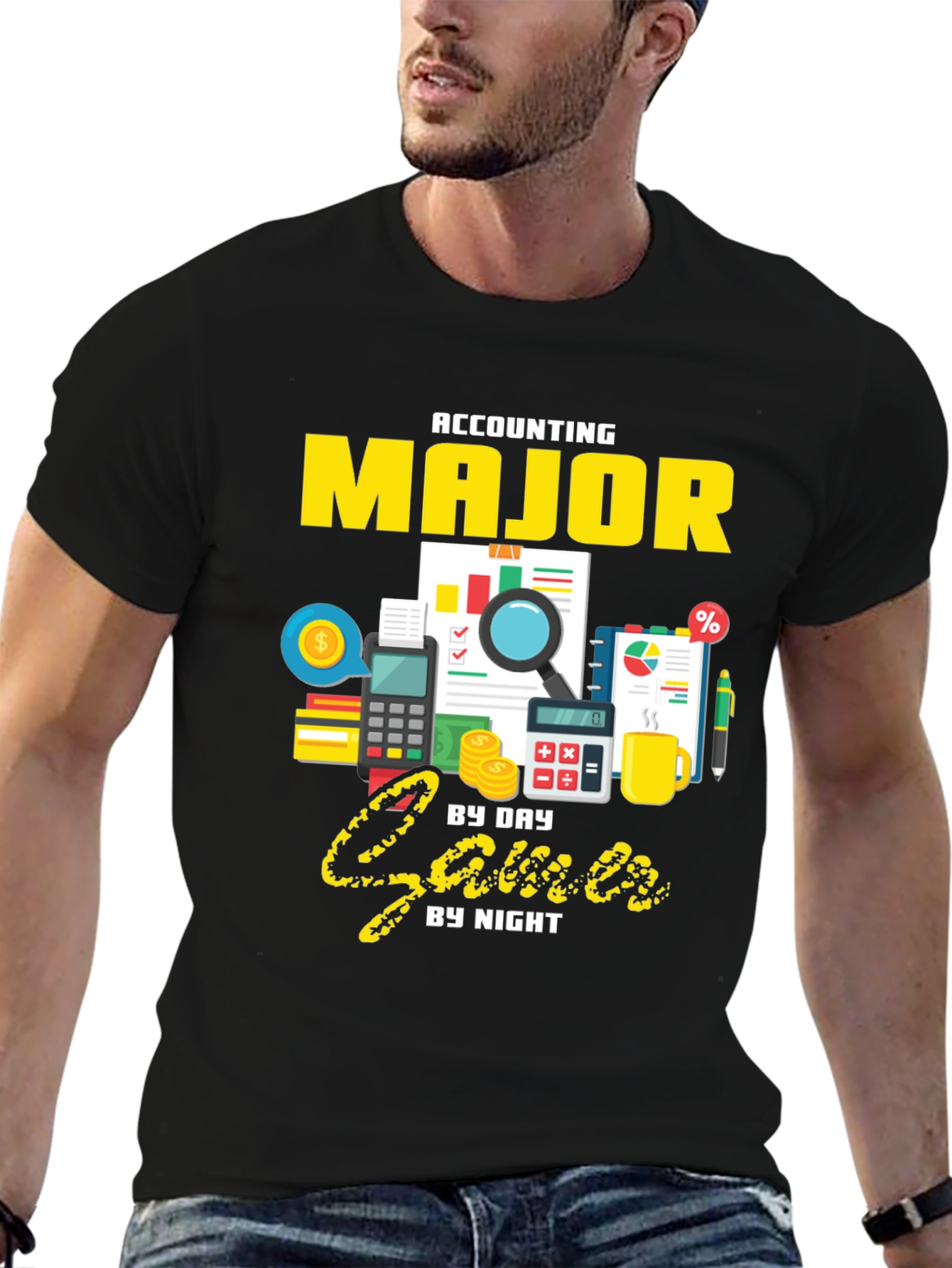 Accounting Major Gamer Graphic T-Shirt