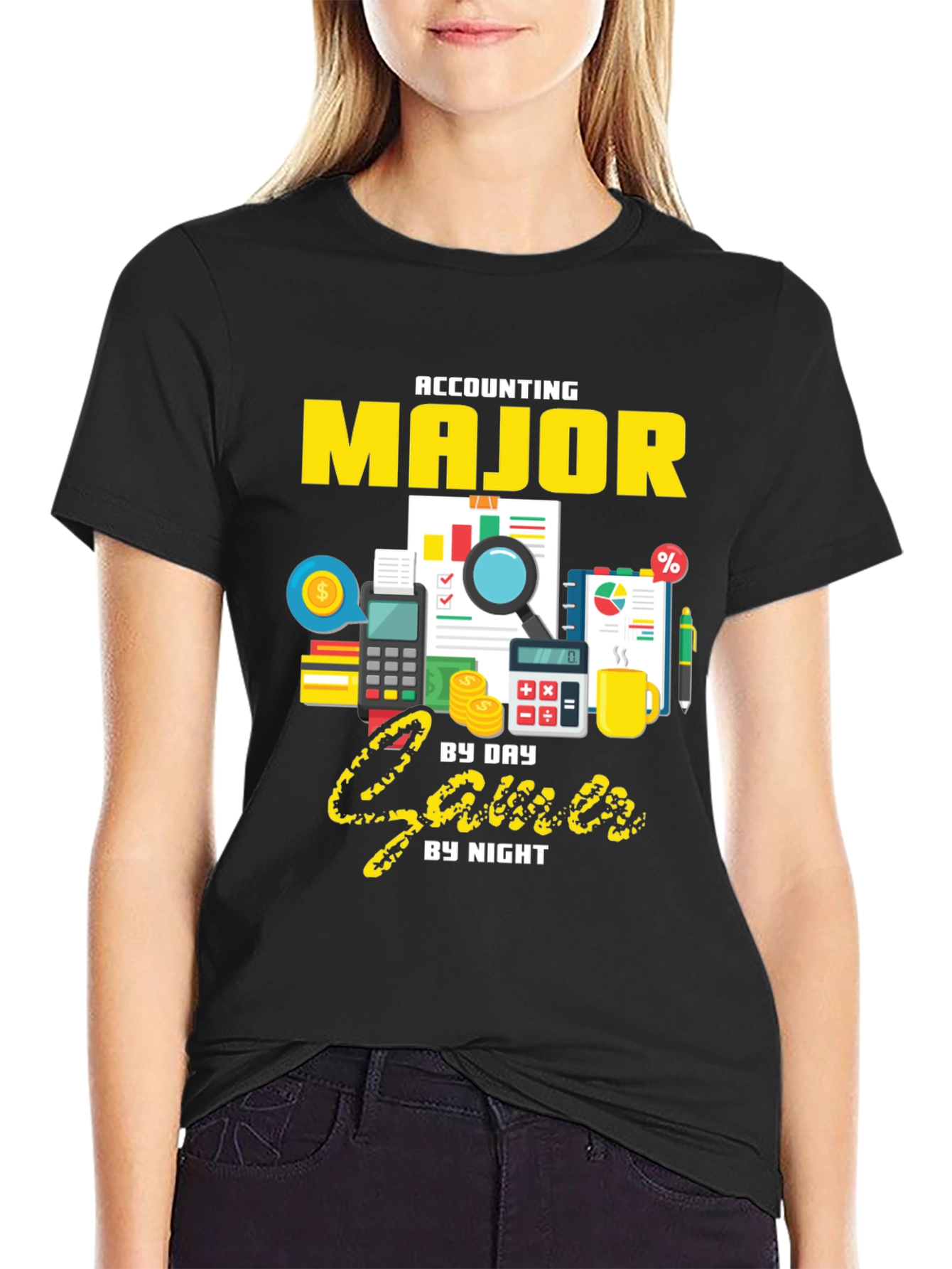 Accounting Major Gamer Graphic T-Shirt